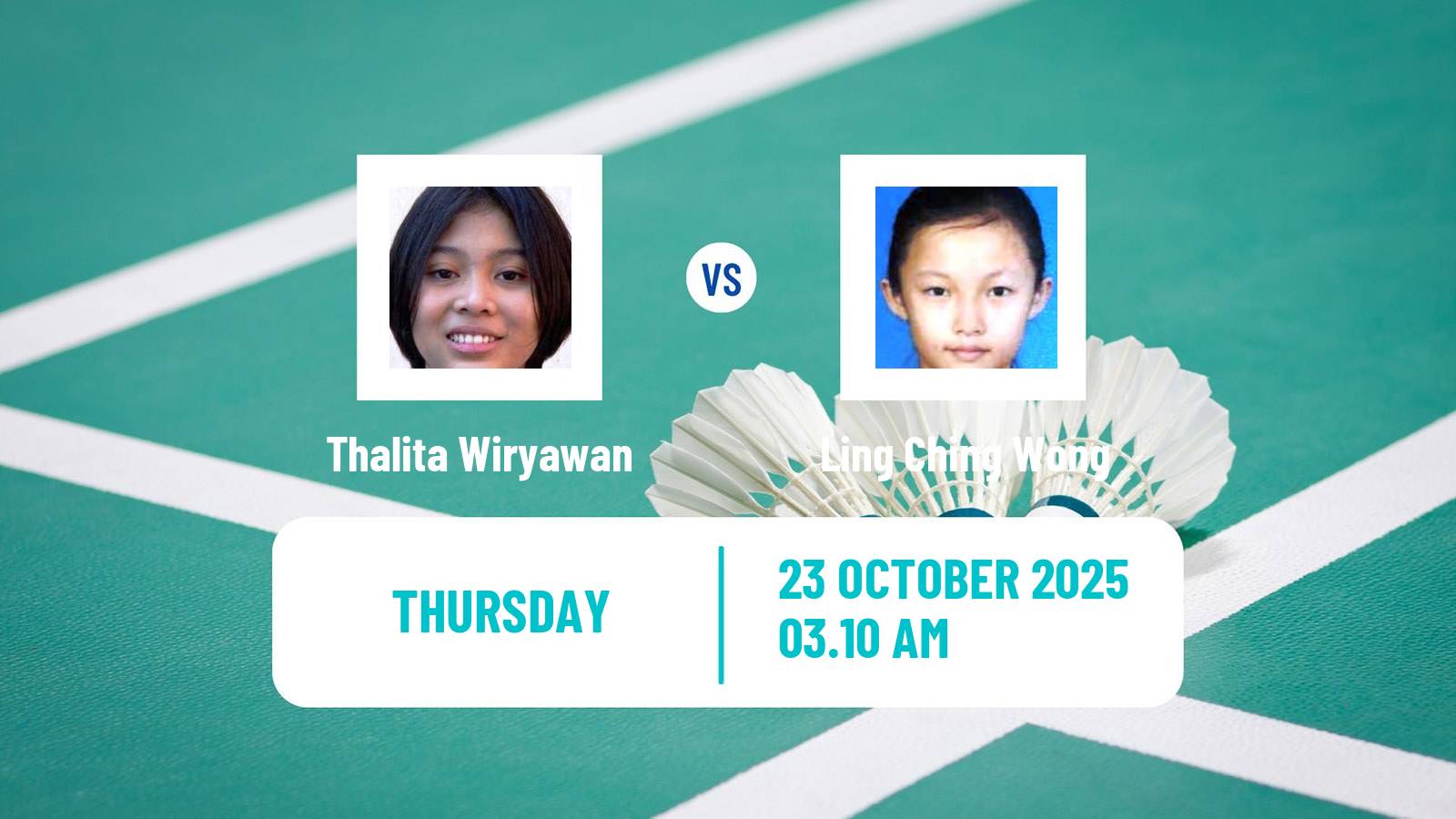 Badminton BWF World Tour Indonesia Masters 3 Women Thalita Wiryawan - Ling Ching Wong