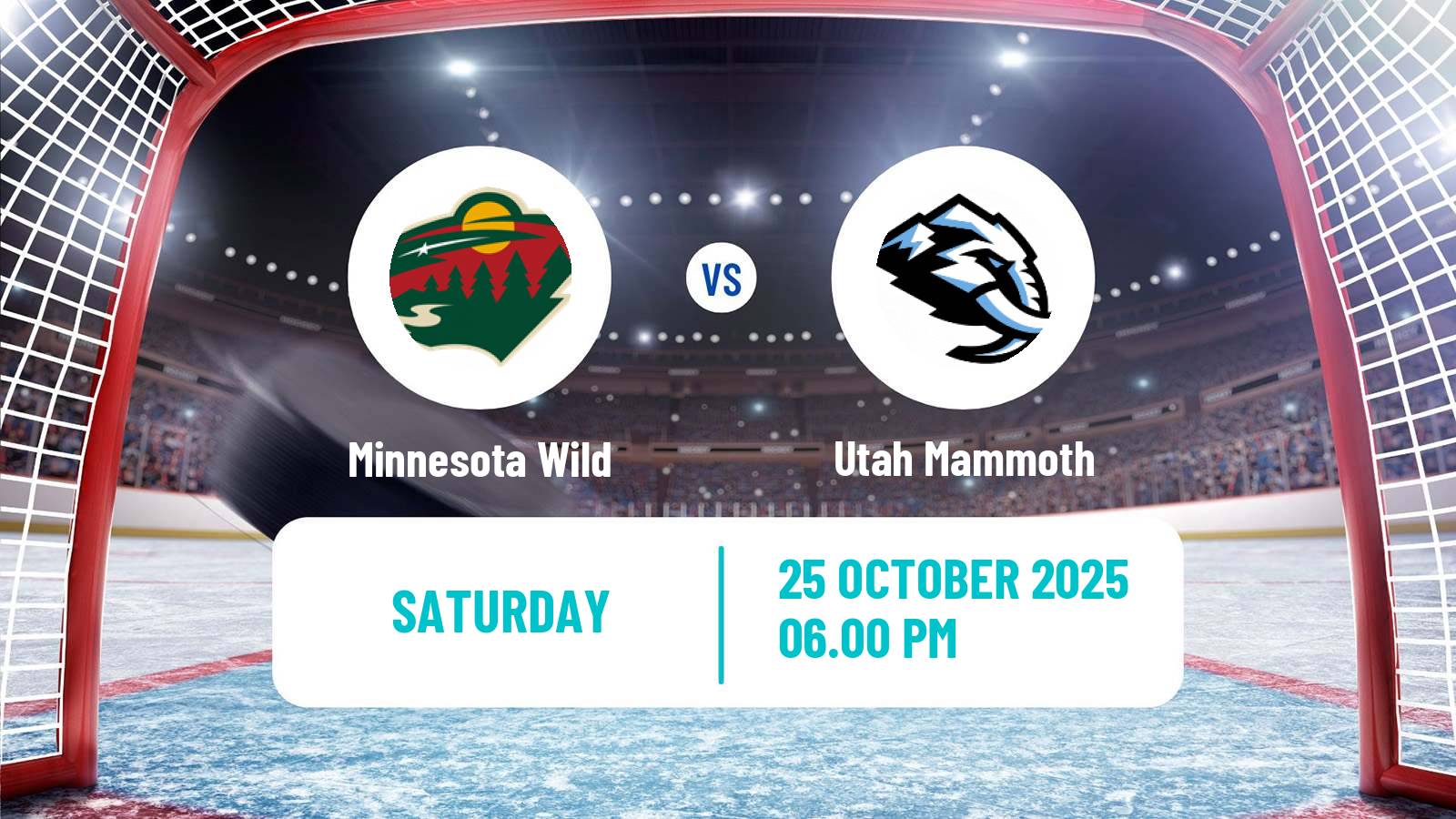 Hockey NHL Minnesota Wild - Utah Mammoth
