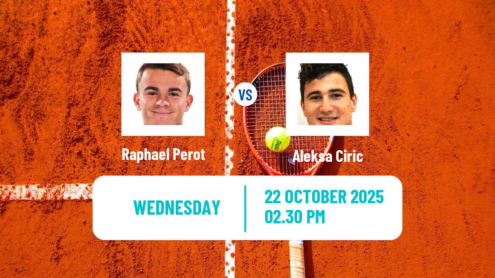 Tennis ITF M25 Norman Ok Men Raphael Perot - Aleksa Ciric