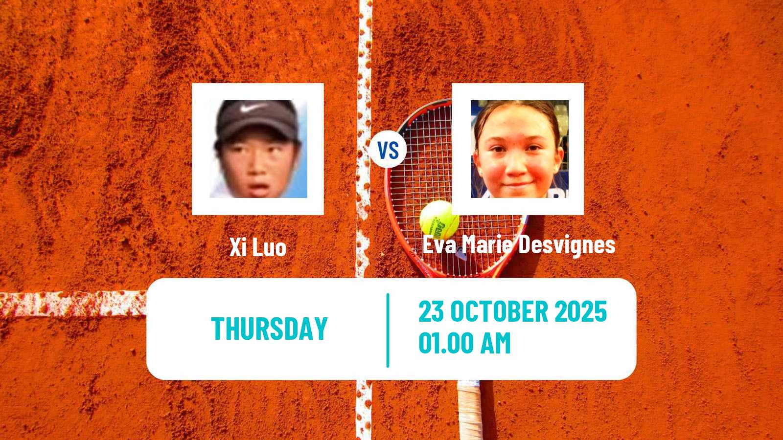 Tennis ITF W15 Tashkent 3 Women Xi Luo - Eva Marie Desvignes