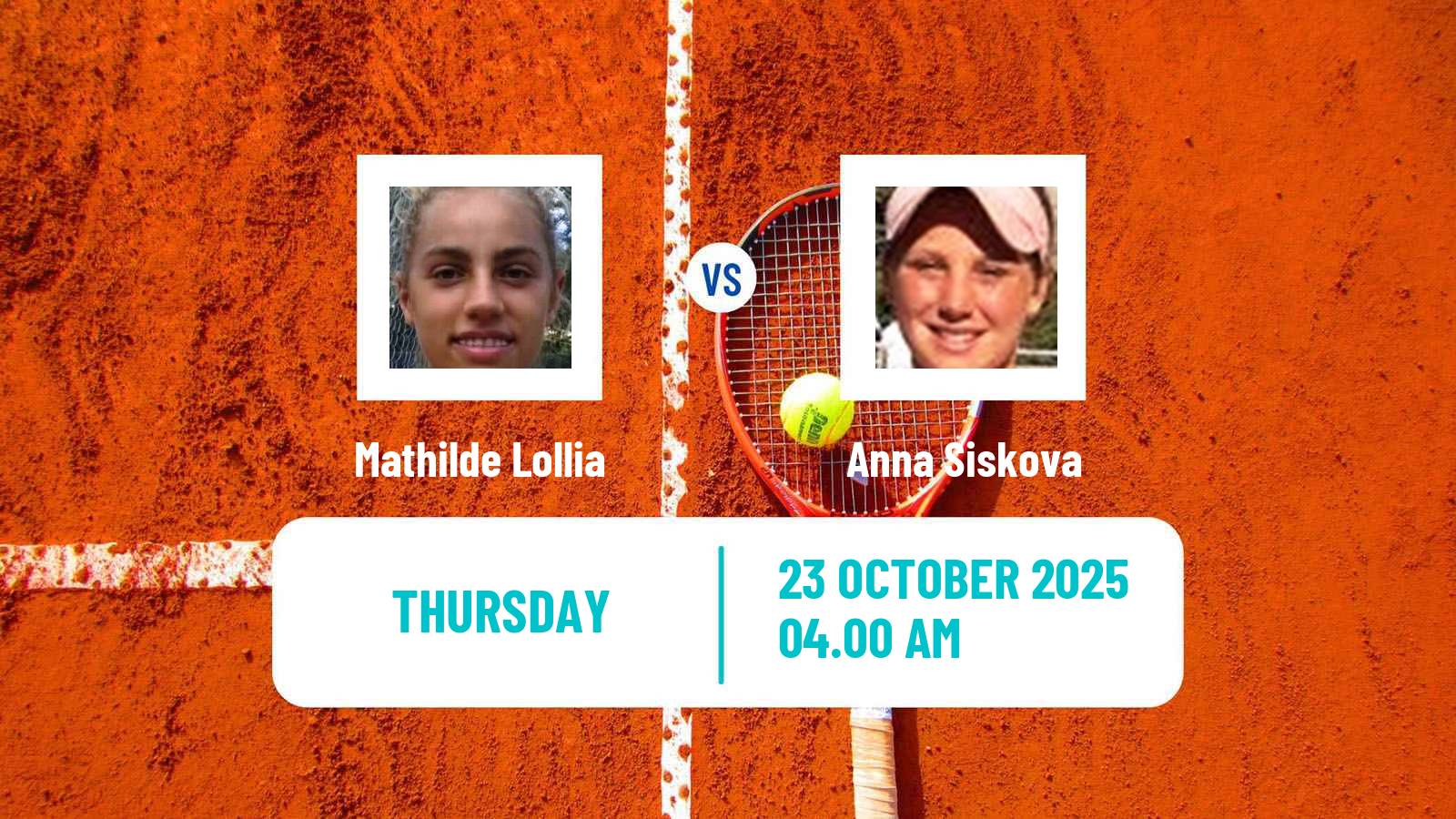Tennis ITF W75 Poitiers Women Mathilde Lollia - Anna Siskova