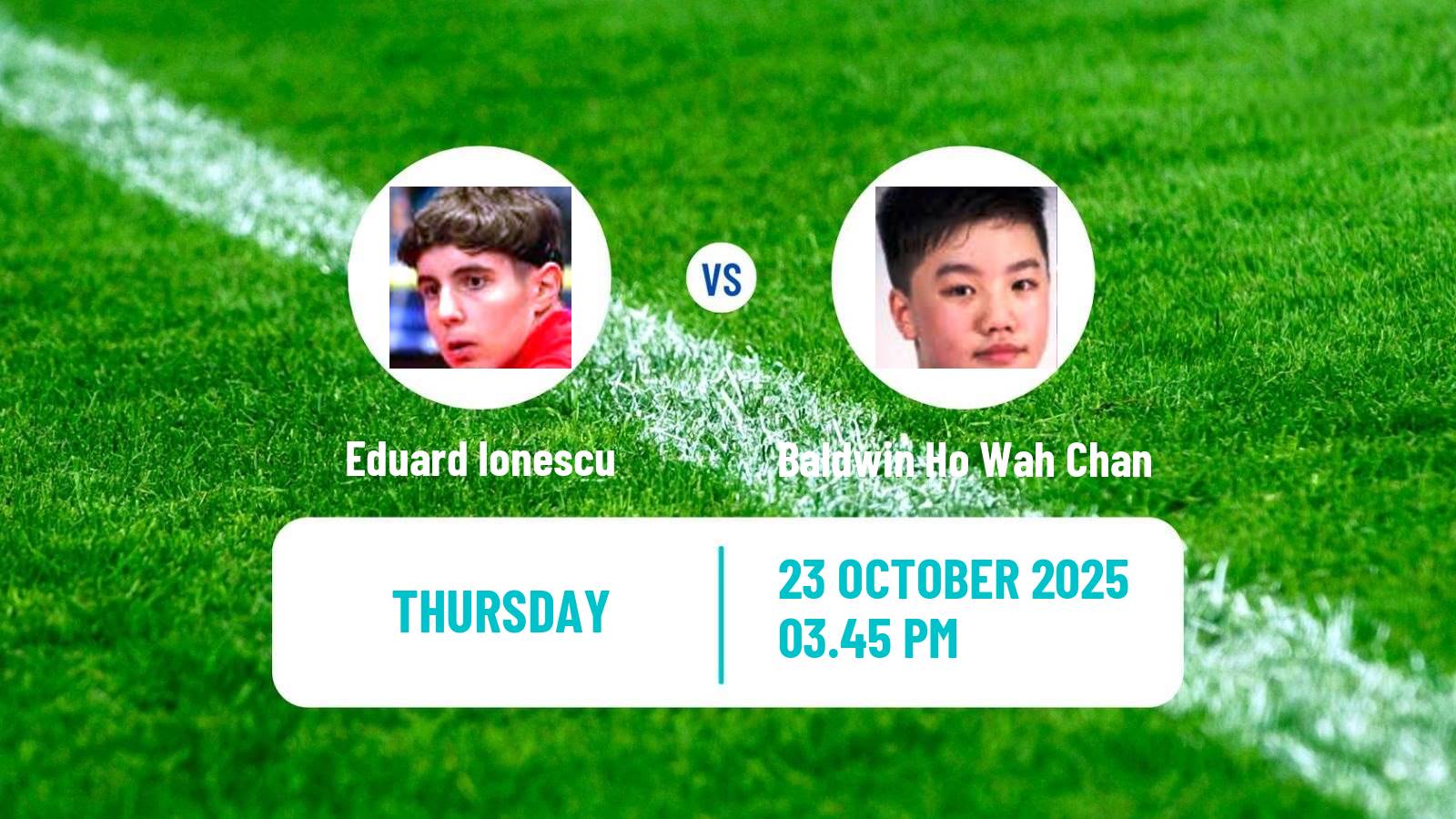 Table tennis Wtt Star Contender London Men Eduard Ionescu - Baldwin Ho Wah Chan