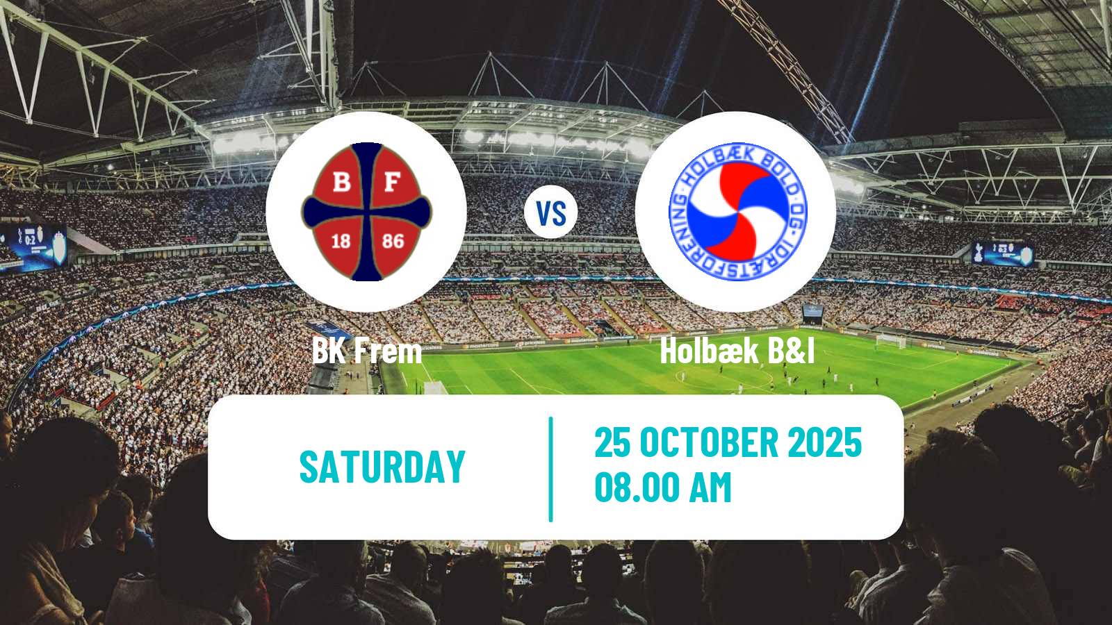Football Danish 3 Division BK Frem - Holbæk