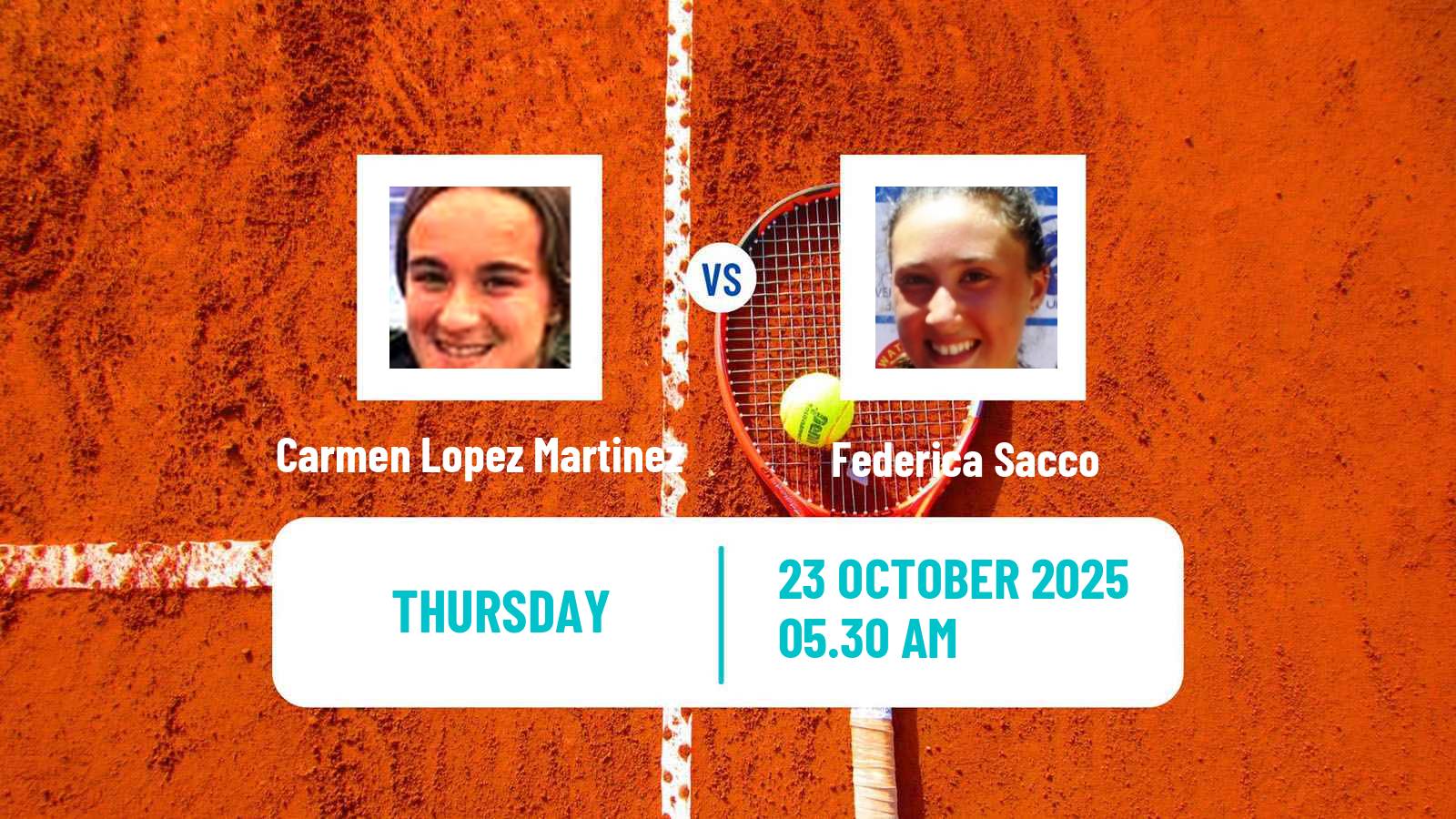 Tennis ITF W15 Villena Women Carmen Lopez Martinez - Federica Sacco