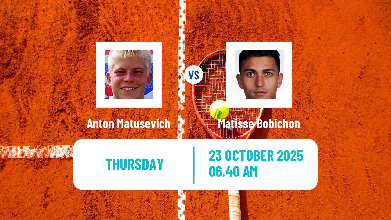 Tennis ITF M25 Sheffield Men Anton Matusevich - Matisse Bobichon