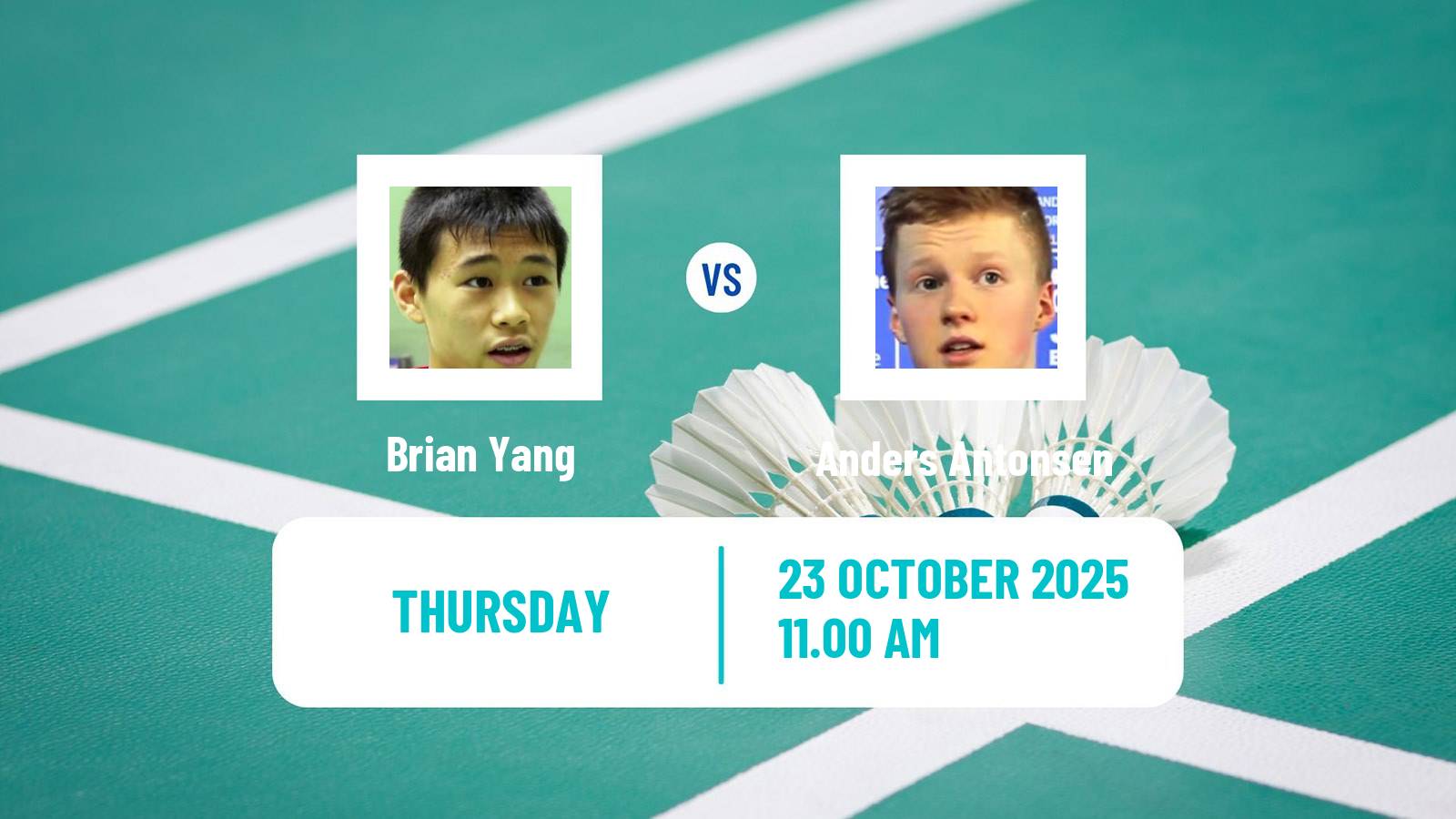 Badminton BWF World Tour French Open Men Brian Yang - Anders Antonsen