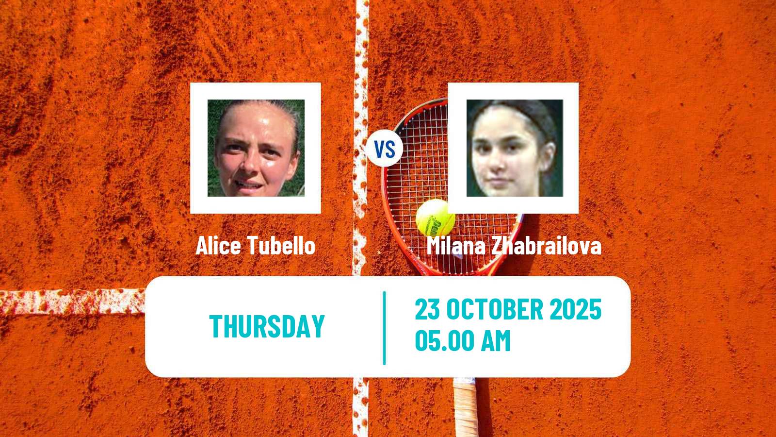 Tennis ITF W35 Lagos Women Alice Tubello - Milana Zhabrailova