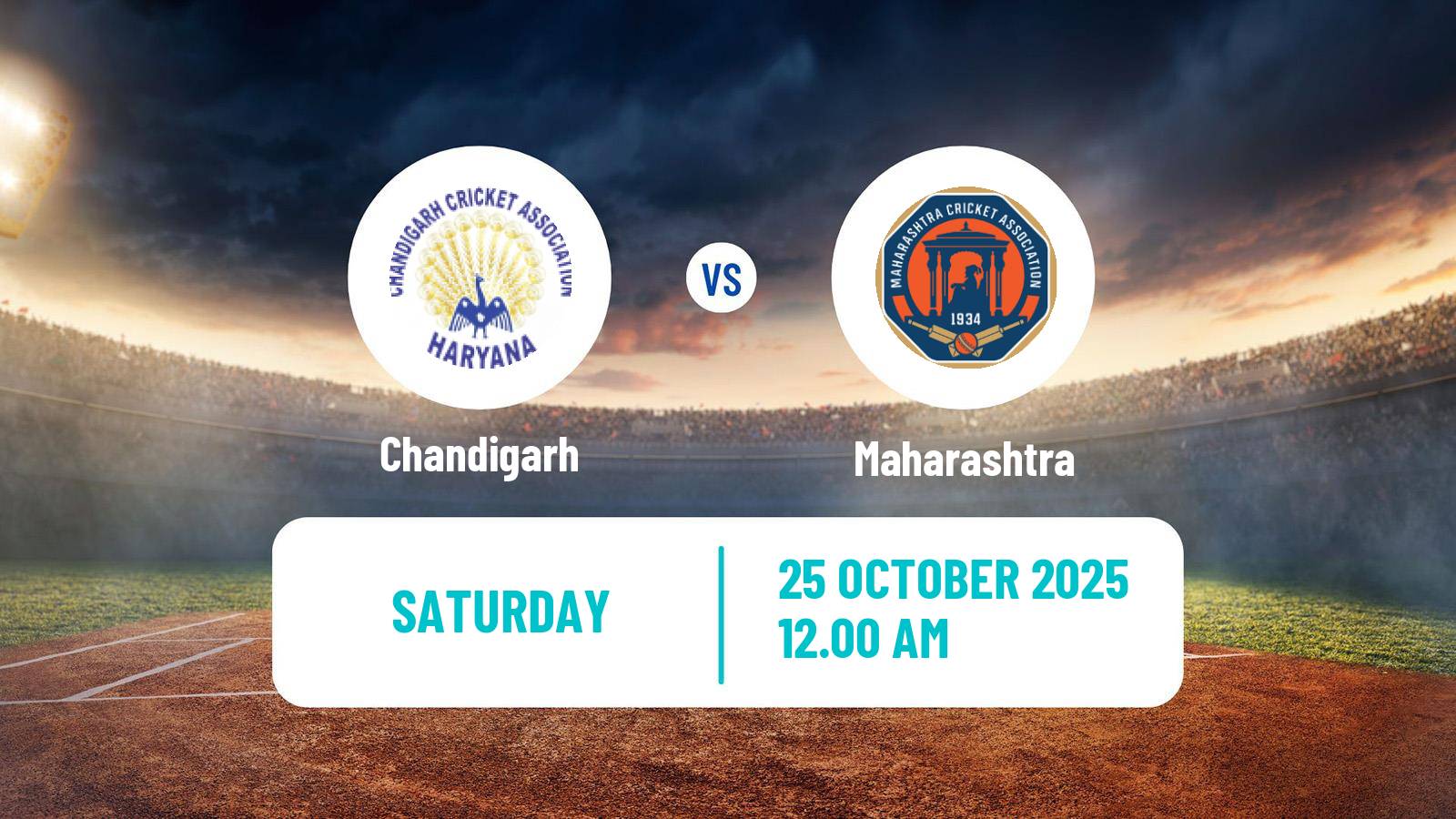 Cricket Ranji Trophy Chandigarh - Maharashtra