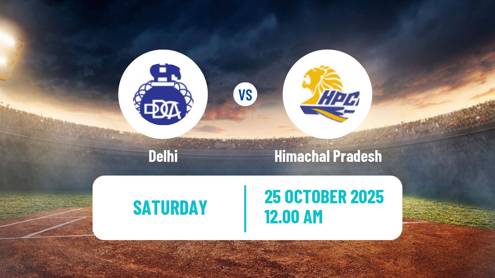 Cricket Ranji Trophy Delhi - Himachal Pradesh
