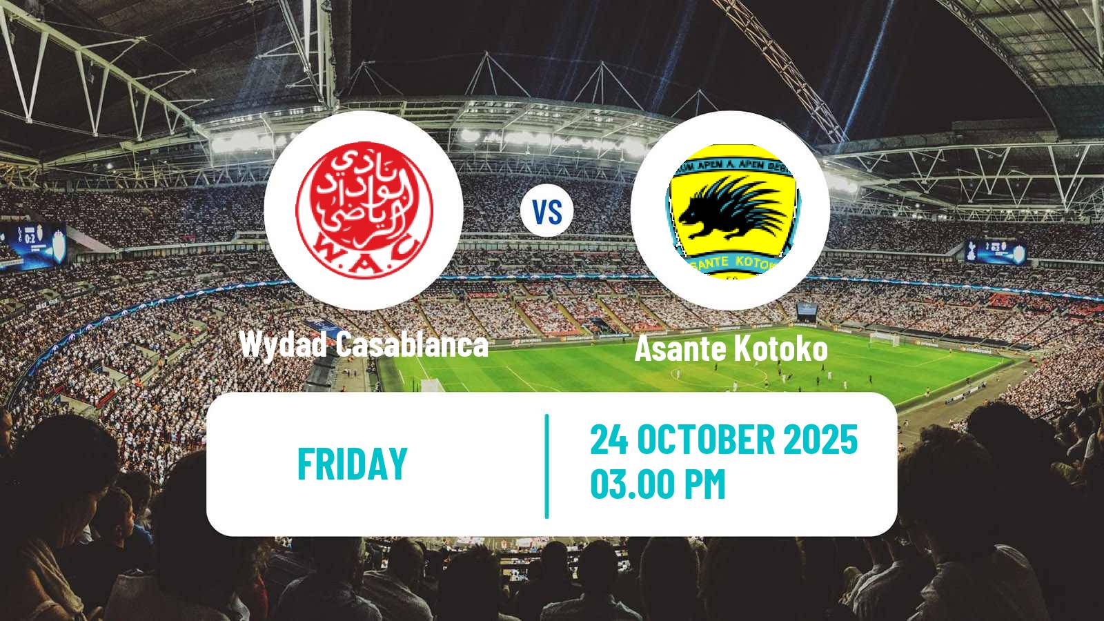Football CAF Confederation Cup Wydad Casablanca - Asante Kotoko