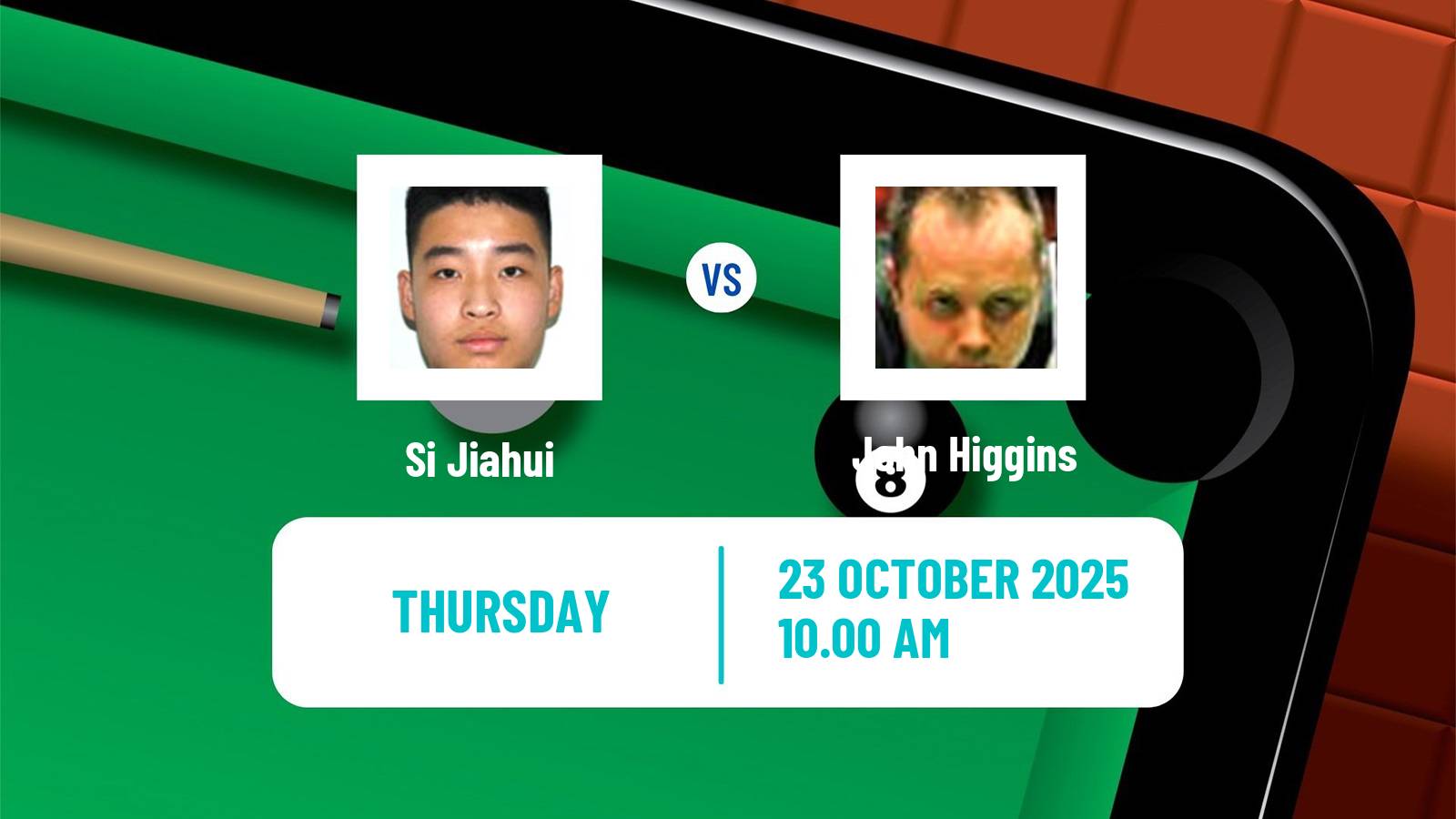 Snooker Northern Ireland Open Si Jiahui - John Higgins