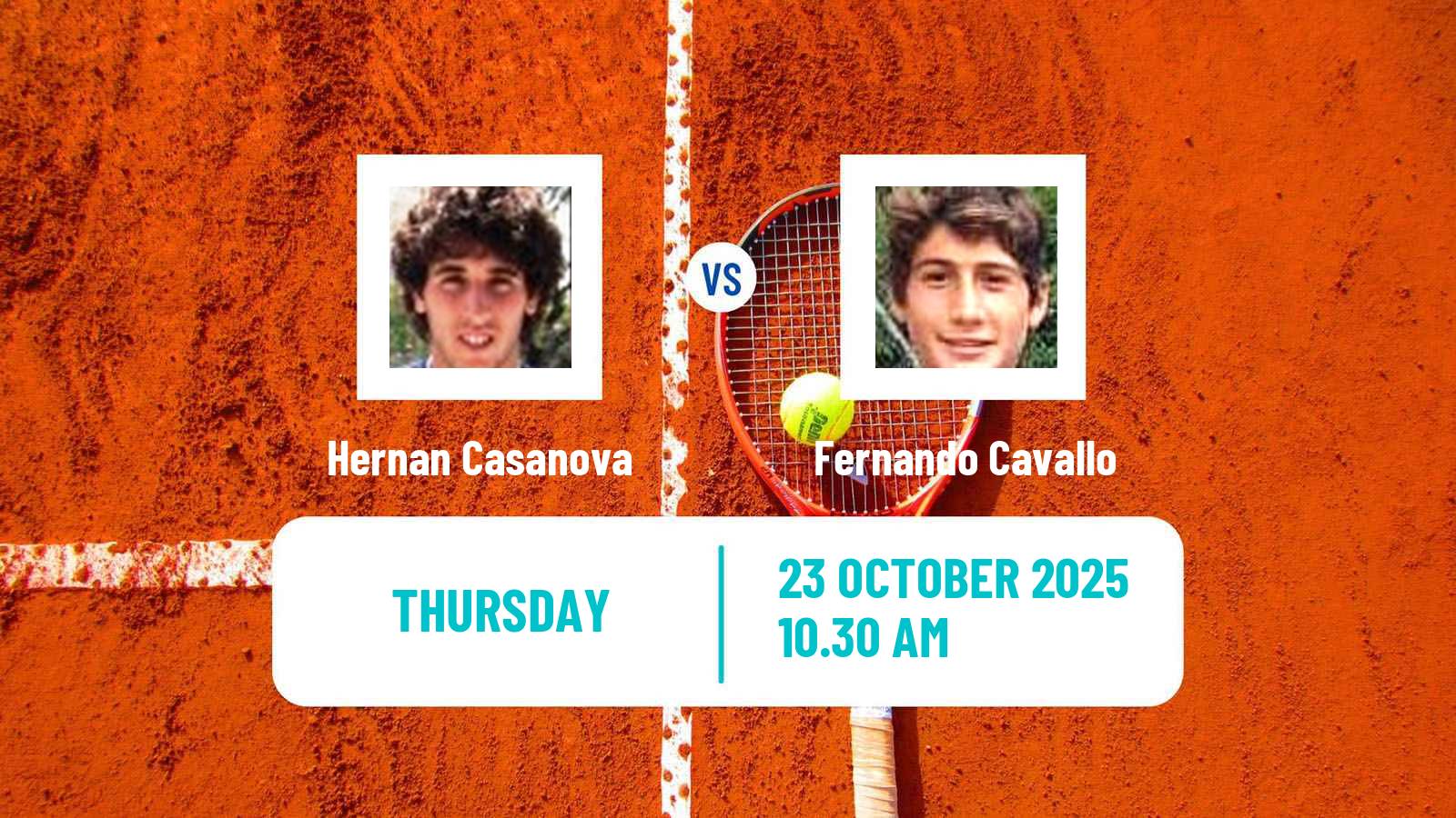 Tennis ITF M15 Santiago 6 Men Hernan Casanova - Fernando Cavallo