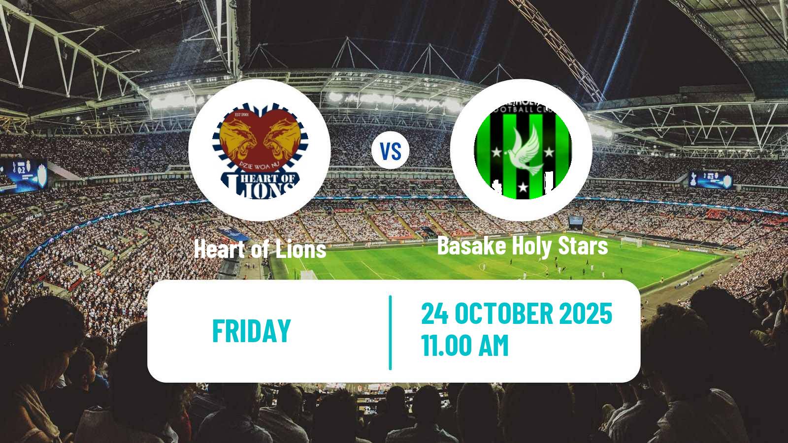 Football Ghanaian Premier League Heart of Lions - Basake Holy Stars