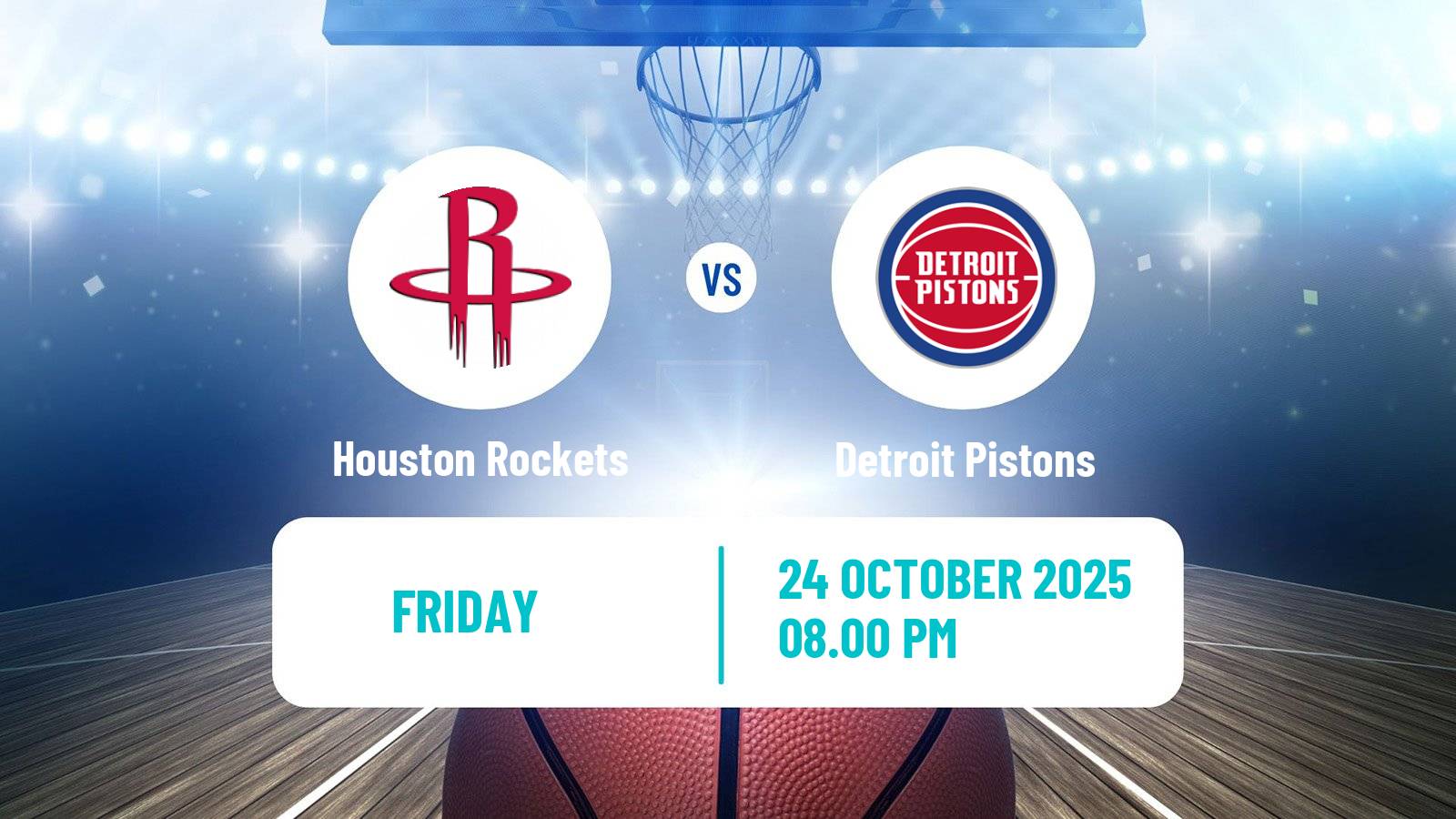 Basketball NBA Houston Rockets - Detroit Pistons