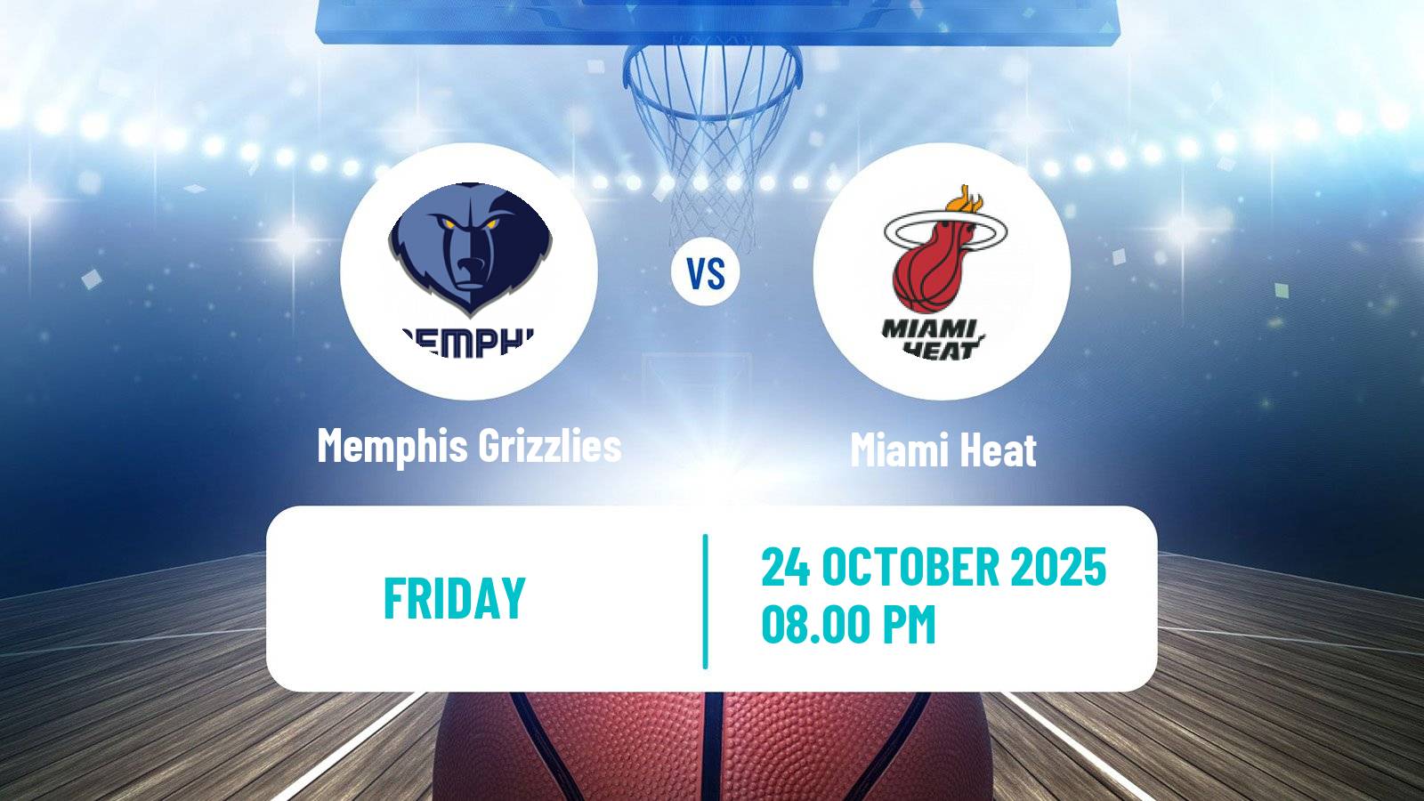 Basketball NBA Memphis Grizzlies - Miami Heat