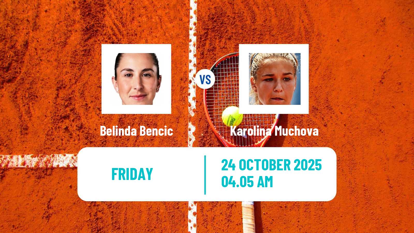 Tennis WTA Tokyo Belinda Bencic - Karolina Muchova