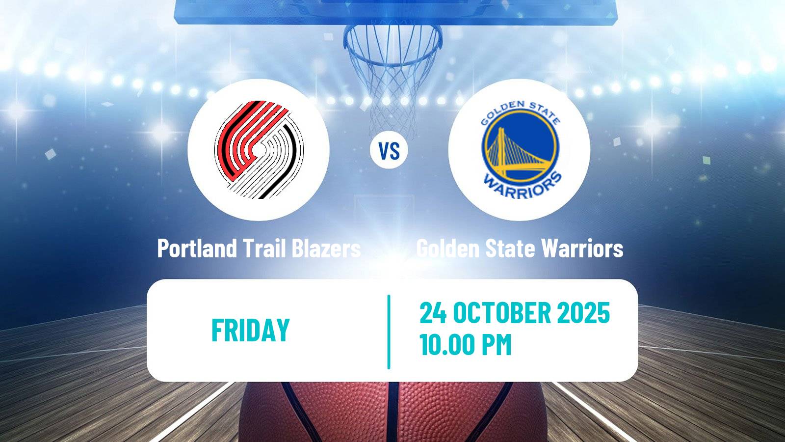Basketball NBA Portland Trail Blazers - Golden State Warriors