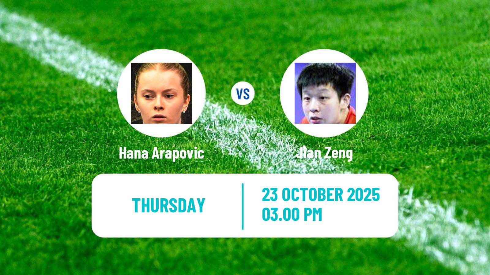 Table tennis Wtt Star Contender London Women Hana Arapovic - Jian Zeng