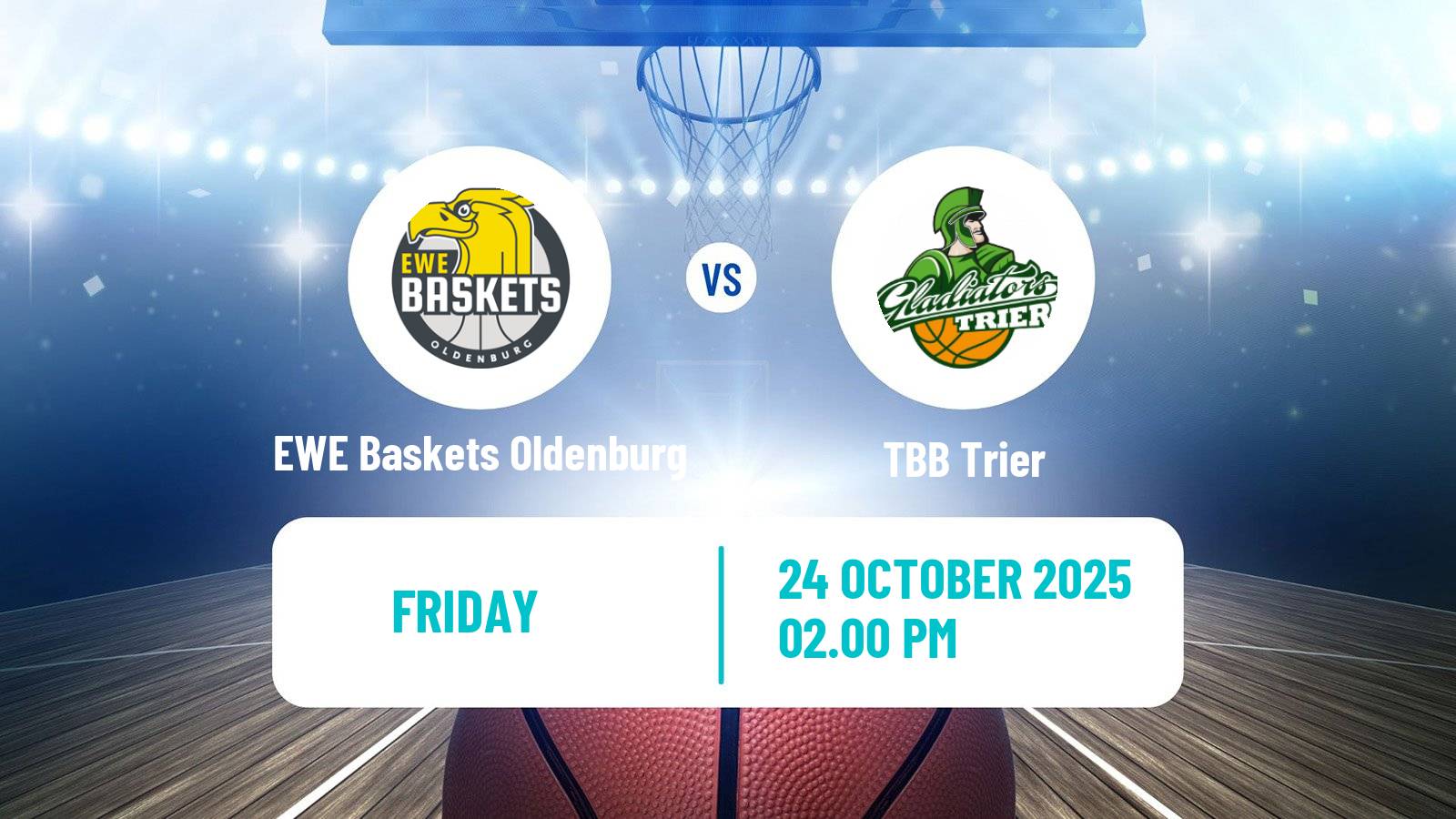 Basketball German BBL EWE Baskets Oldenburg - Trier