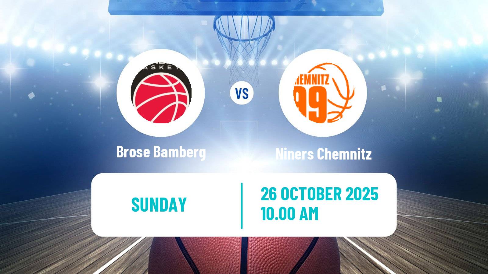 Basketball German BBL Brose Bamberg - Niners Chemnitz