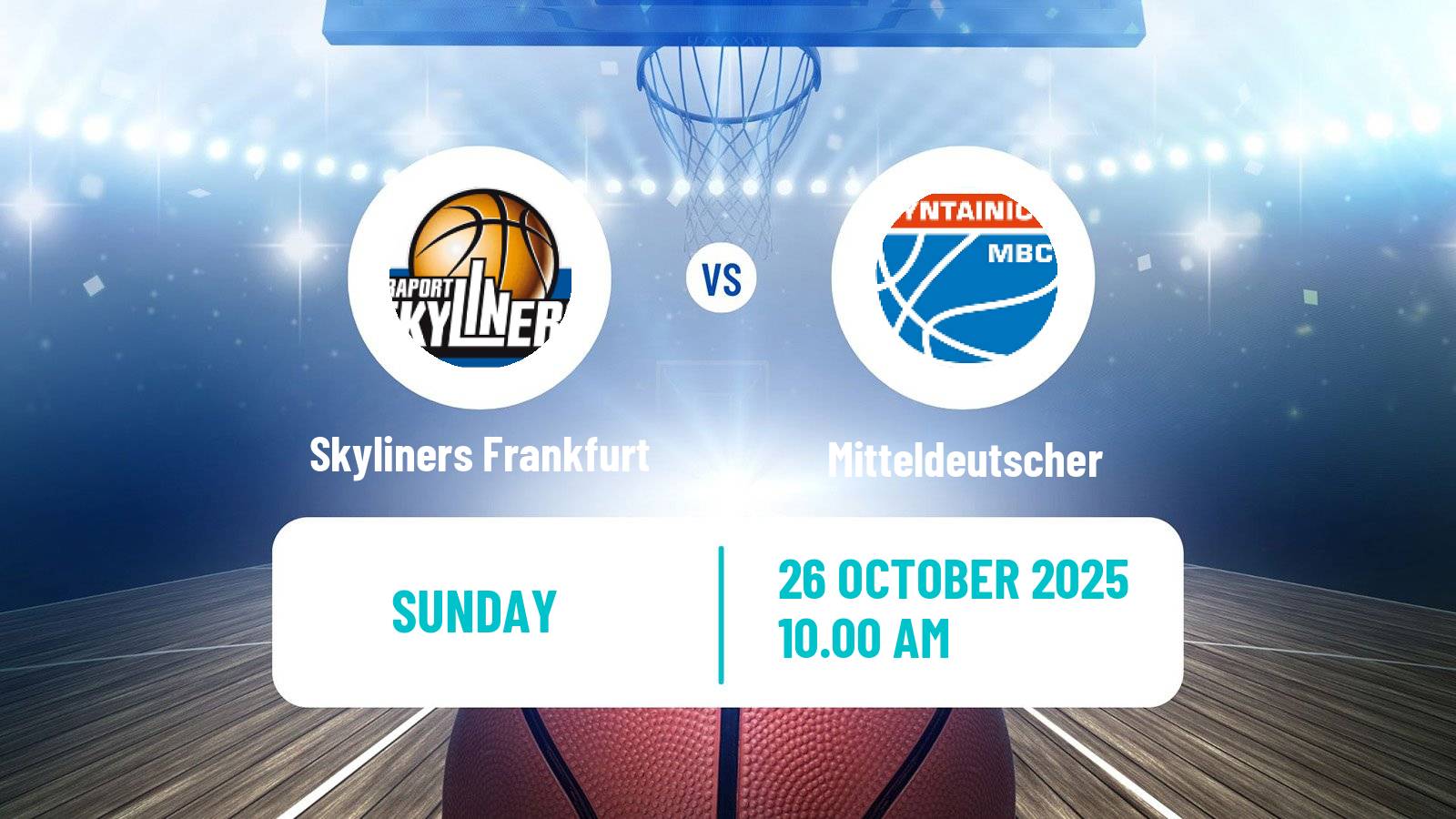 Basketball German BBL Skyliners Frankfurt - Mitteldeutscher