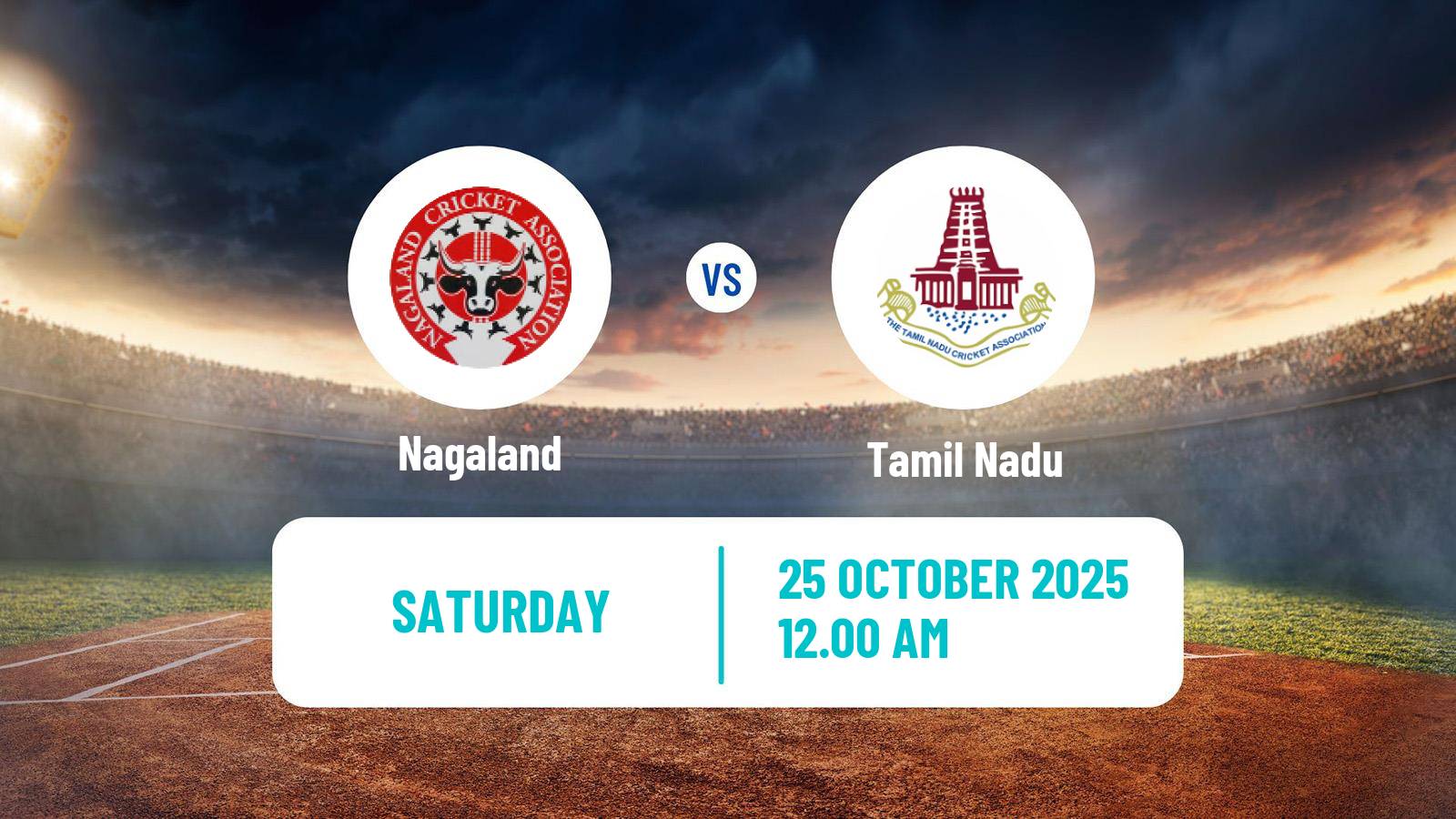 Cricket Ranji Trophy Nagaland - Tamil Nadu