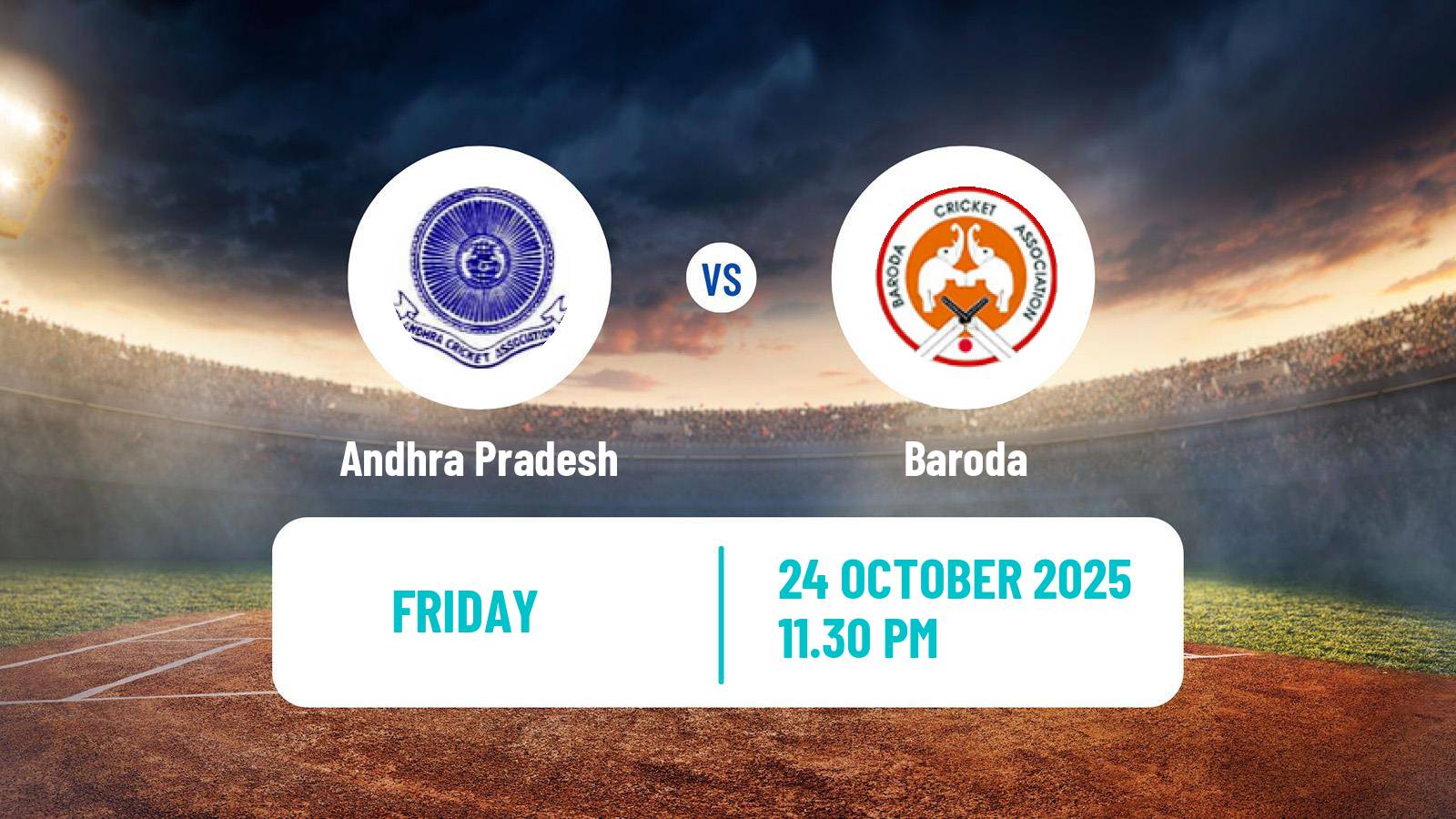 Cricket Ranji Trophy Andhra Pradesh - Baroda
