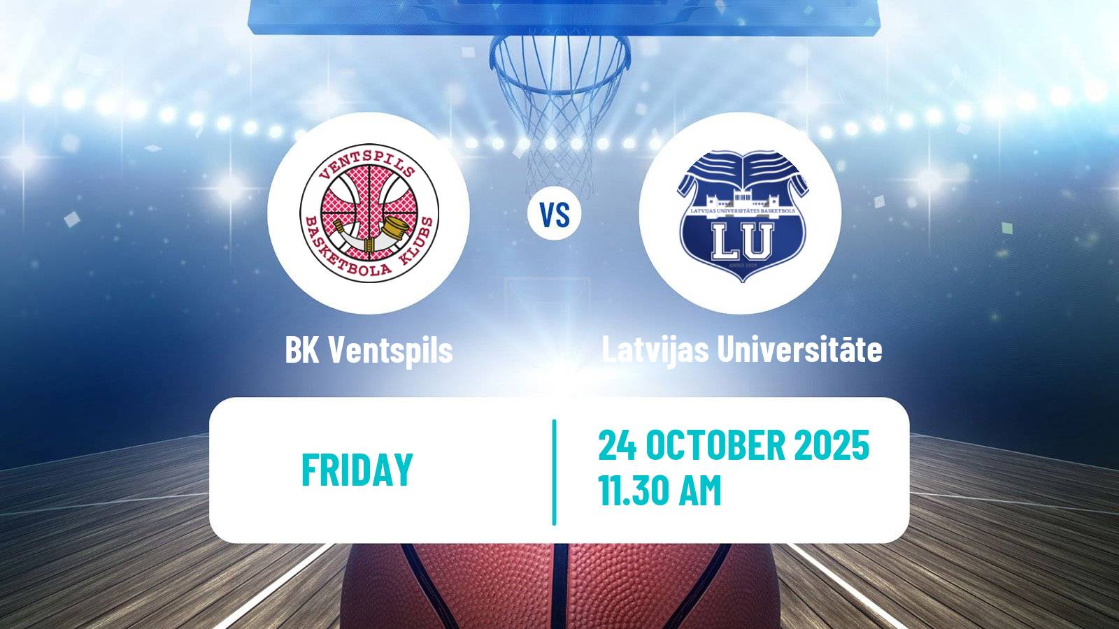 Basketball Estonian–Latvian Basketball League BK Ventspils - Latvijas Universitāte