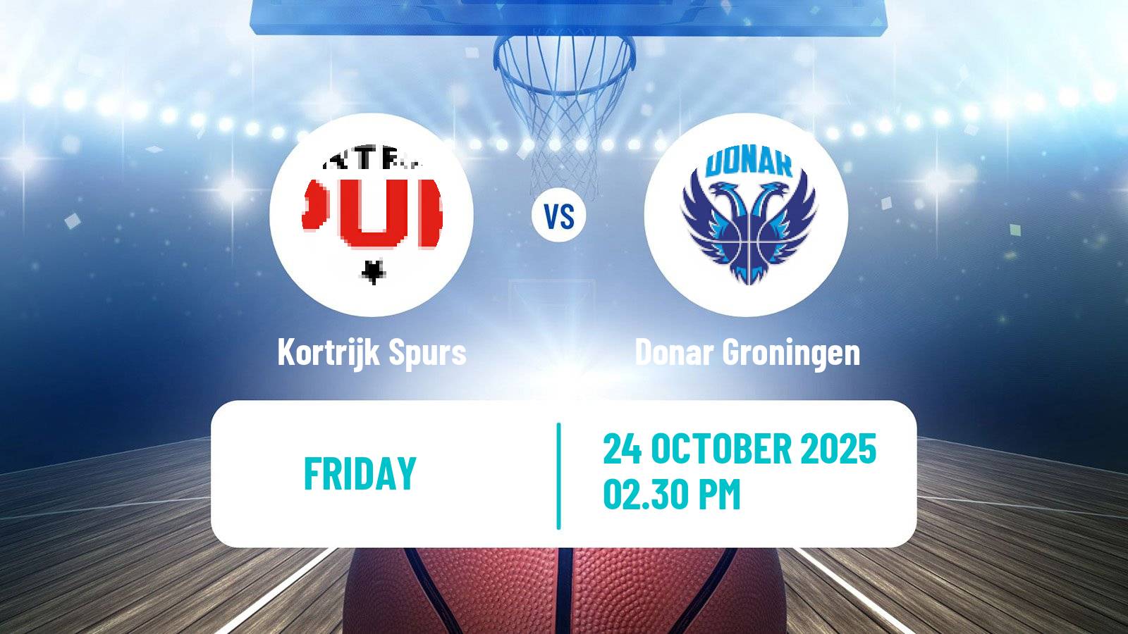 Basketball BNXT League Kortrijk Spurs - Donar Groningen