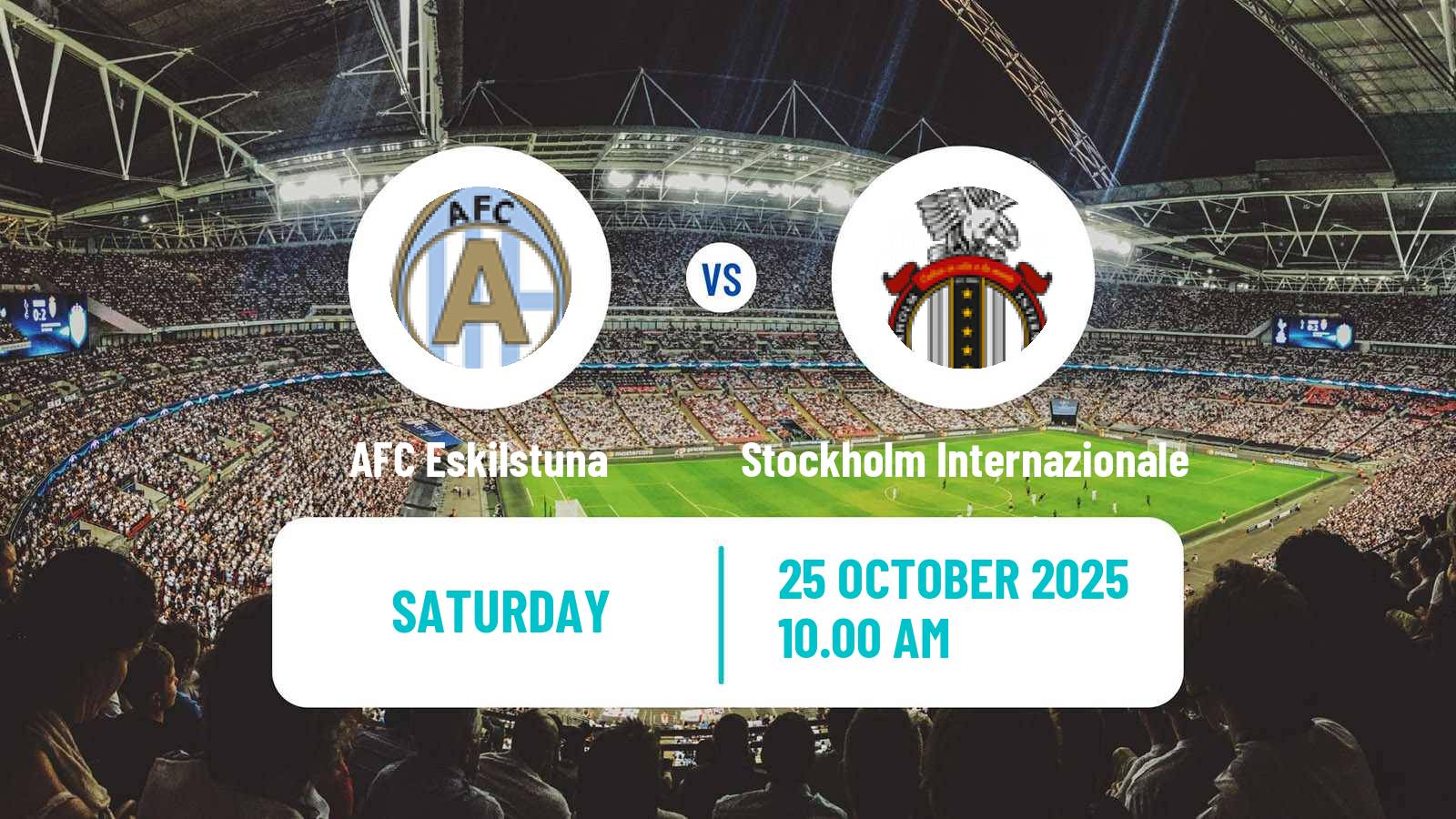 Football Swedish Division 1 Norra AFC Eskilstuna - Stockholm Internazionale
