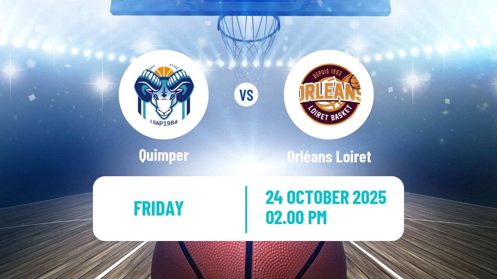 Basketball French LNB Pro B Quimper - Orléans Loiret