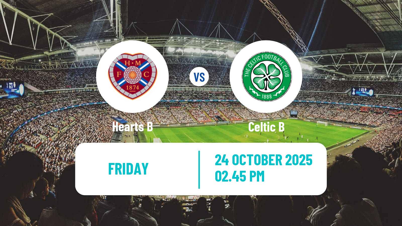 Football Scottish Lowland League Hearts B - Celtic B