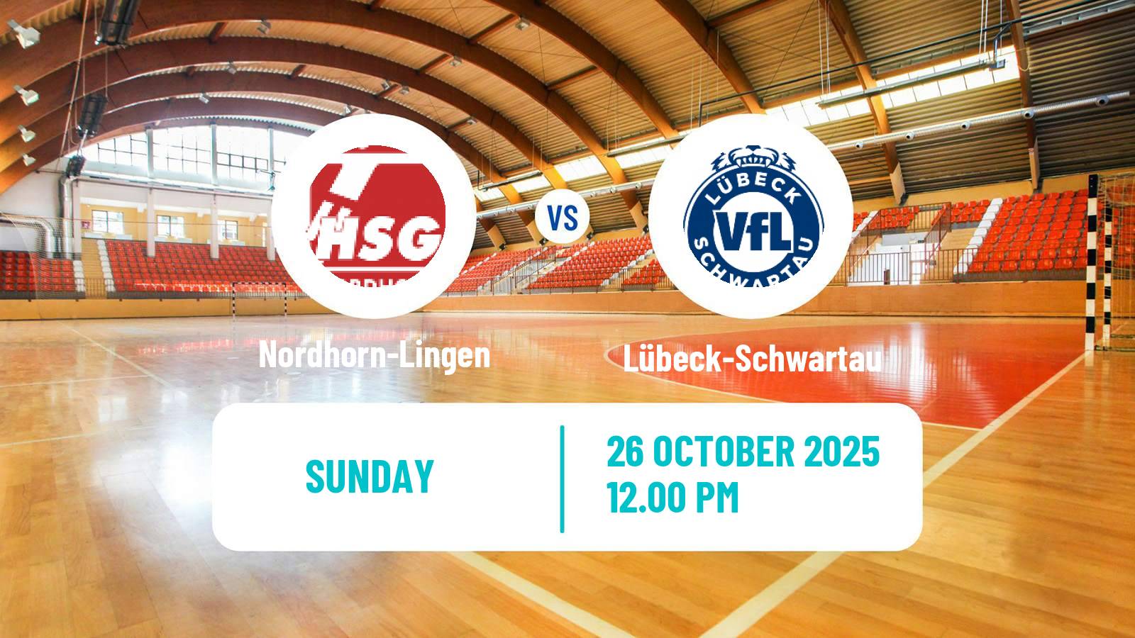Handball German 2 Bundesliga Handball Nordhorn-Lingen - Lübeck-Schwartau