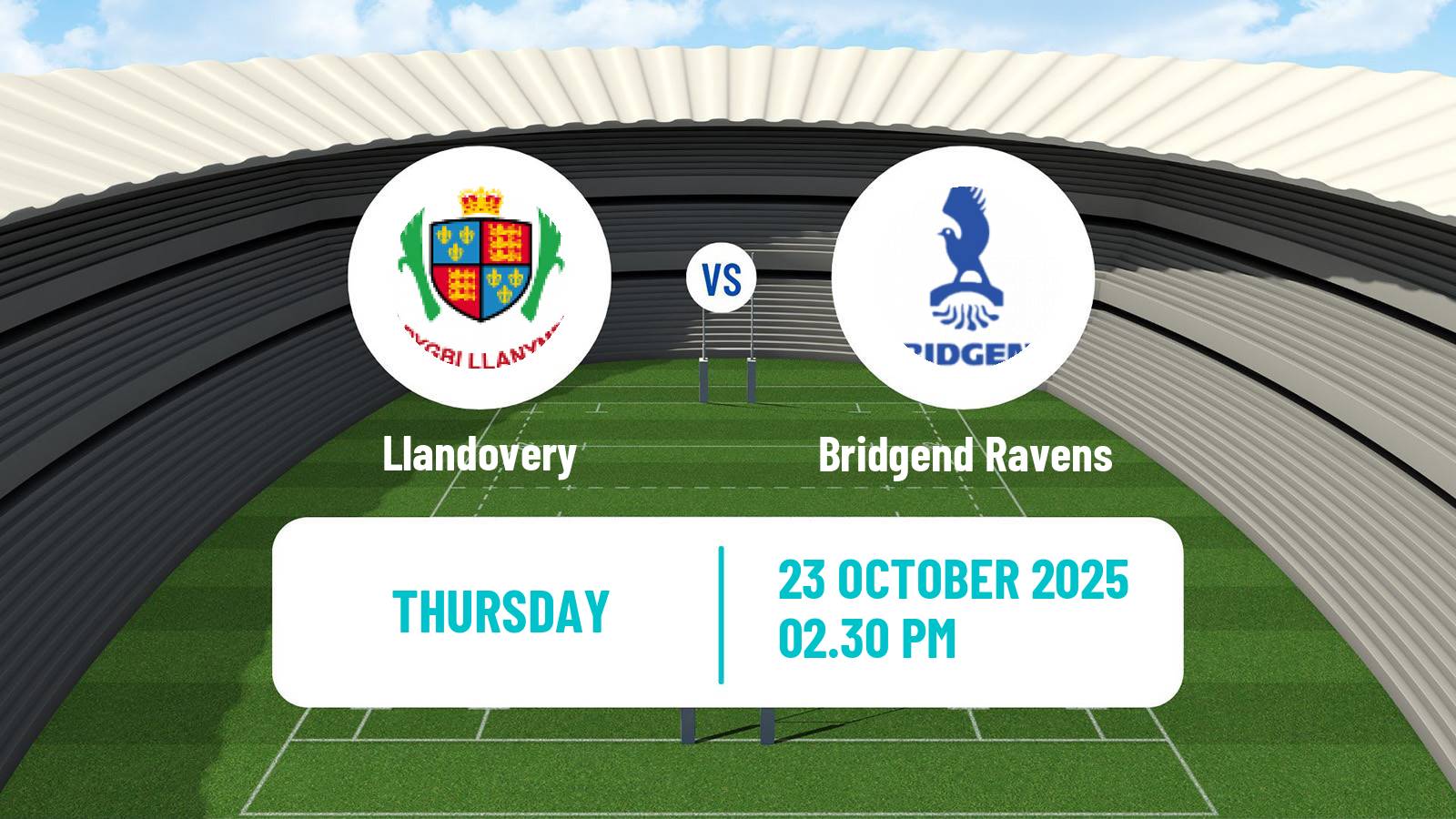 Rugby union Welsh Super Rygbi Cymru Llandovery - Bridgend Ravens