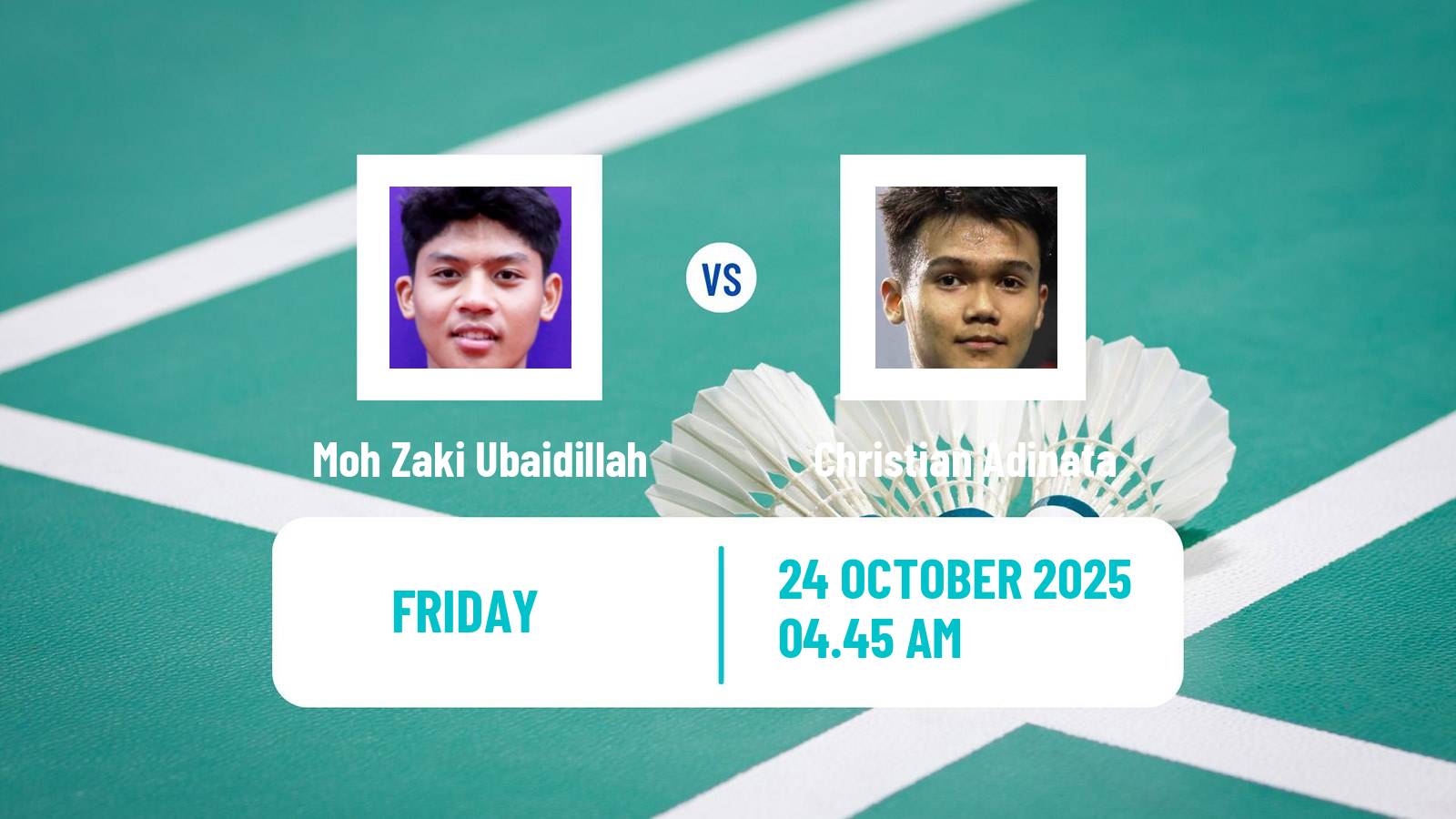 Badminton BWF World Tour Indonesia Masters 3 Men Moh Zaki Ubaidillah - Christian Adinata