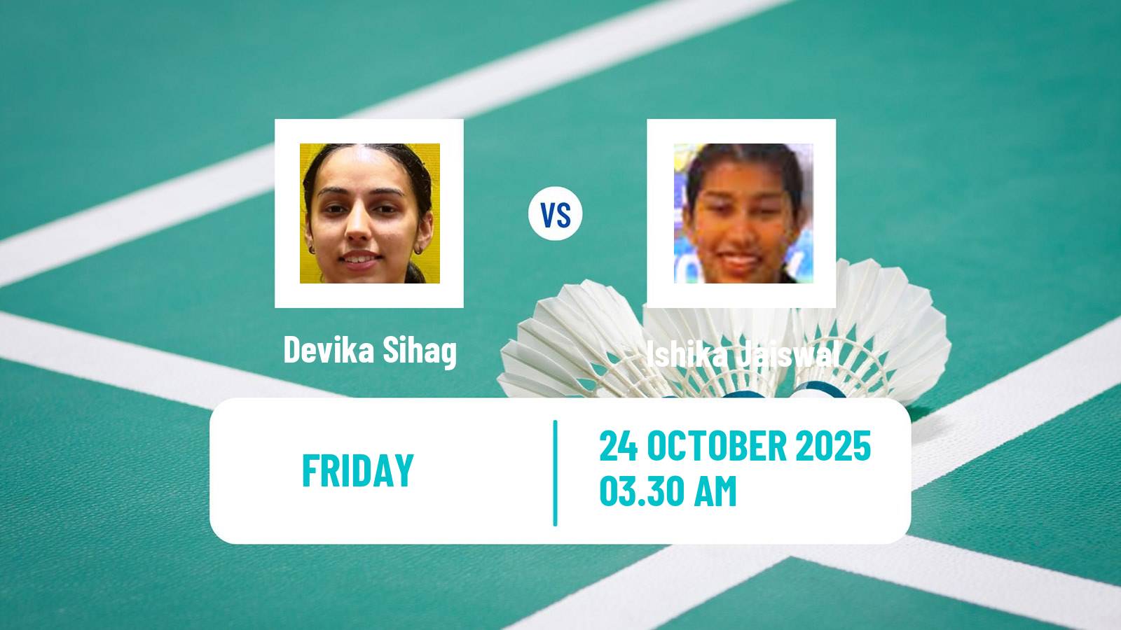 Badminton BWF World Tour Indonesia Masters 3 Women Devika Sihag - Ishika Jaiswal