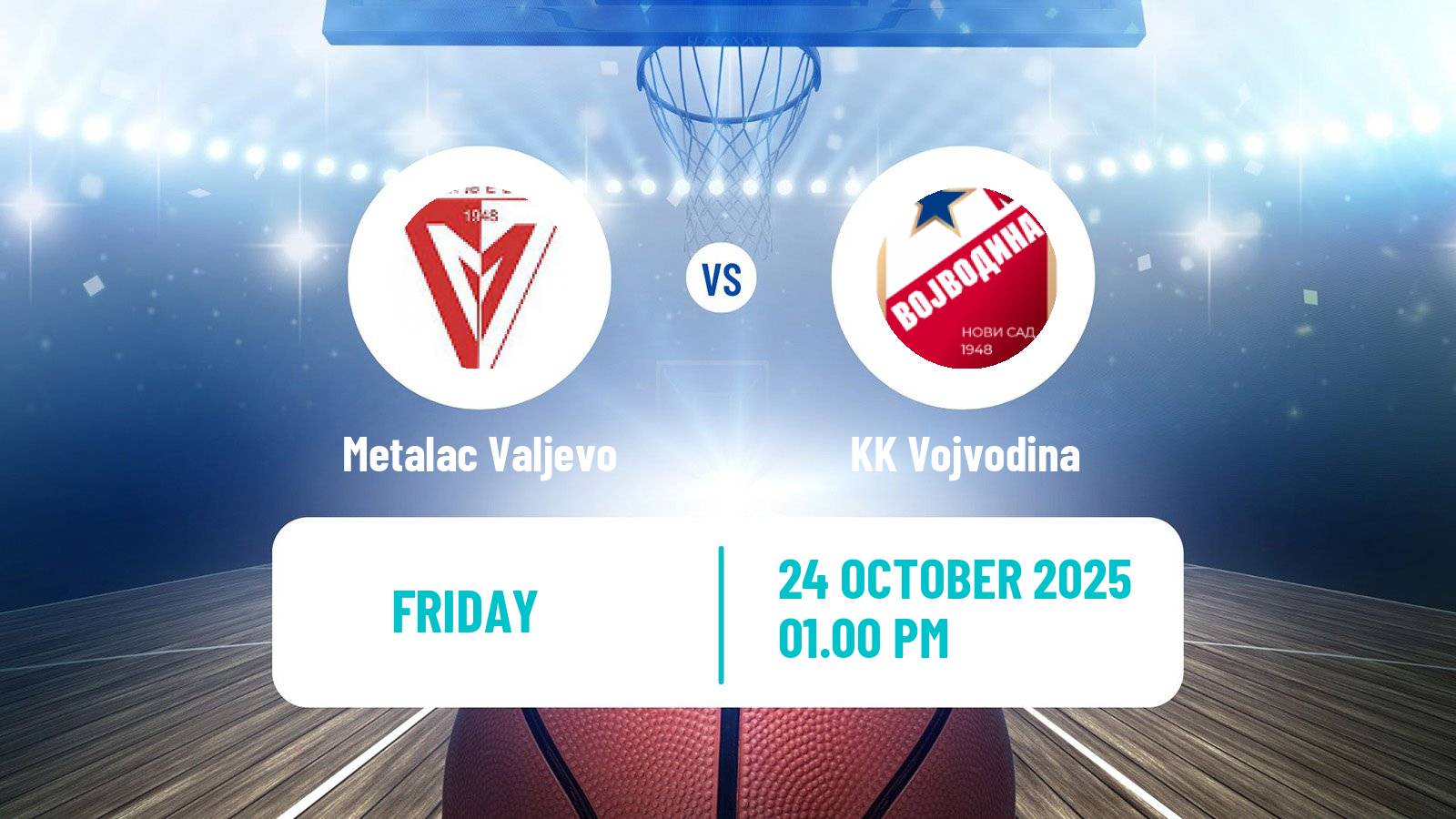 Basketball Serbian First League Basketball Metalac Valjevo - Vojvodina