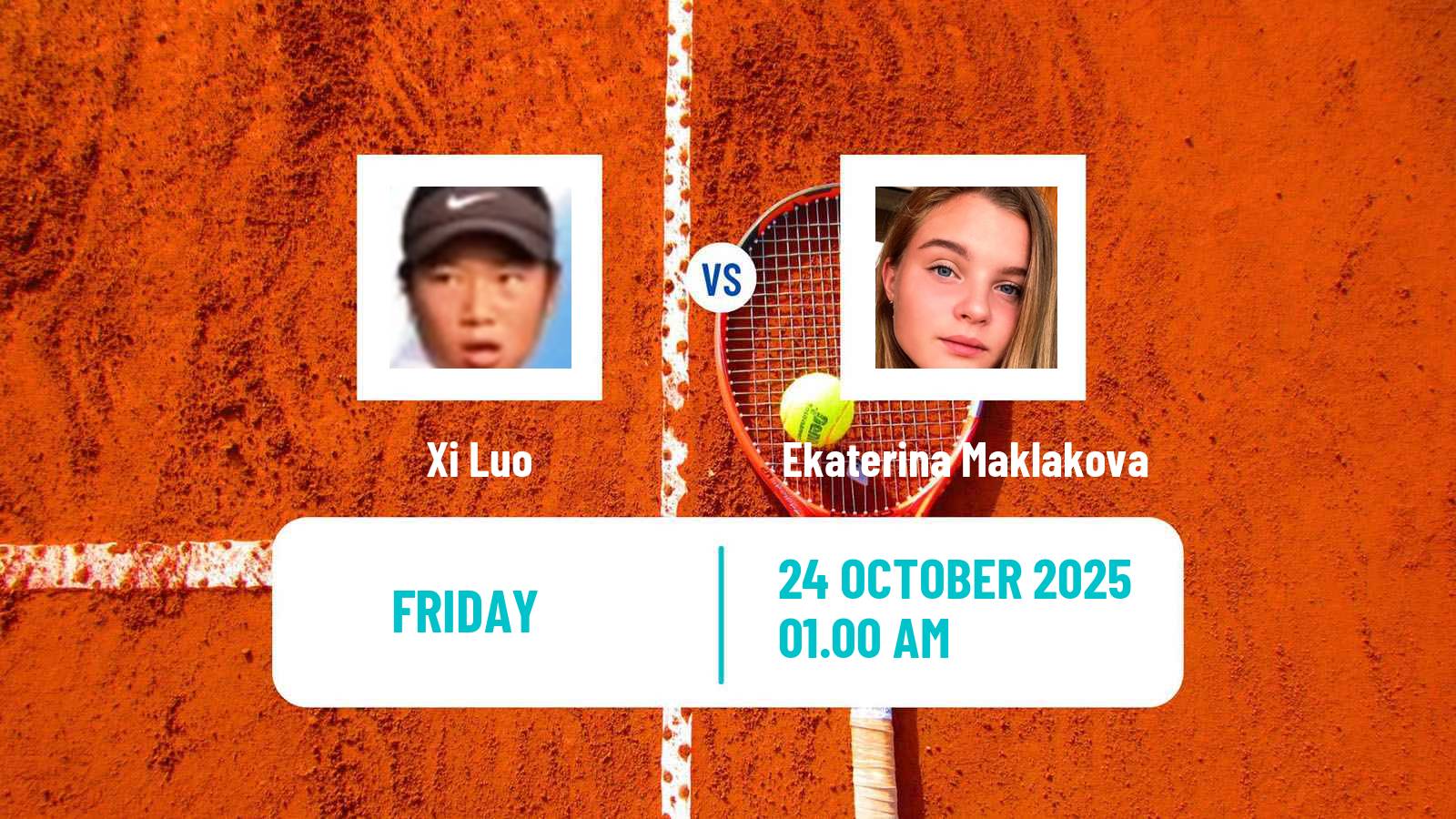 Tennis ITF W15 Tashkent 3 Women Xi Luo - Ekaterina Maklakova
