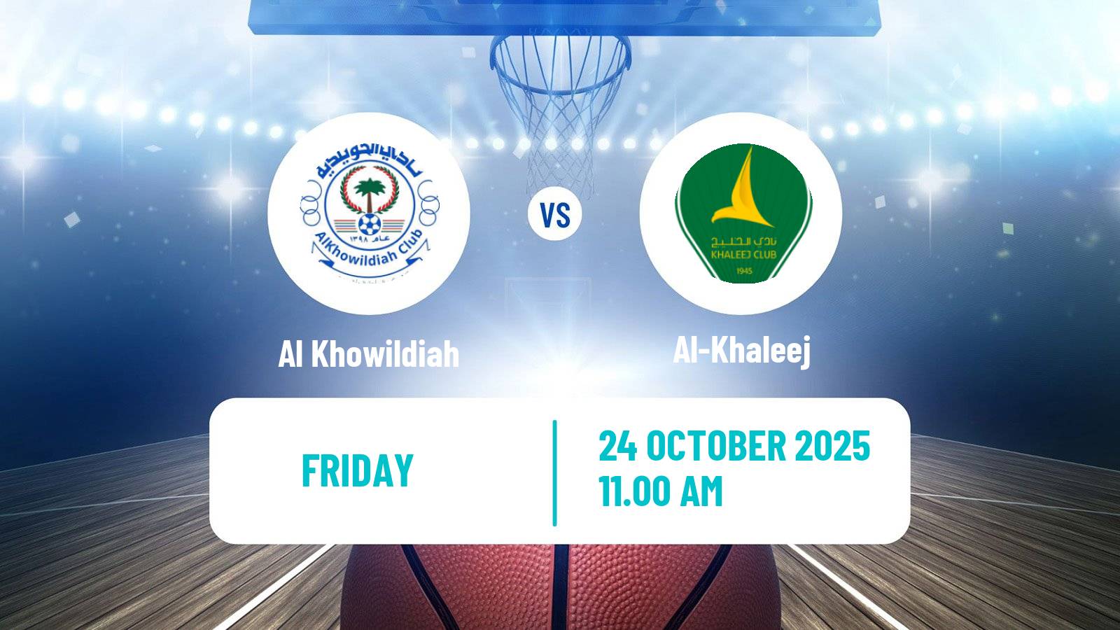 Basketball Saudi Premier League Basketball Al Khowildiah - Al-Khaleej