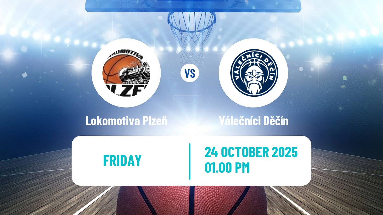 Basketball Czech 1 Liga Basketball Lokomotiva Plzeň - Válečníci Děčín