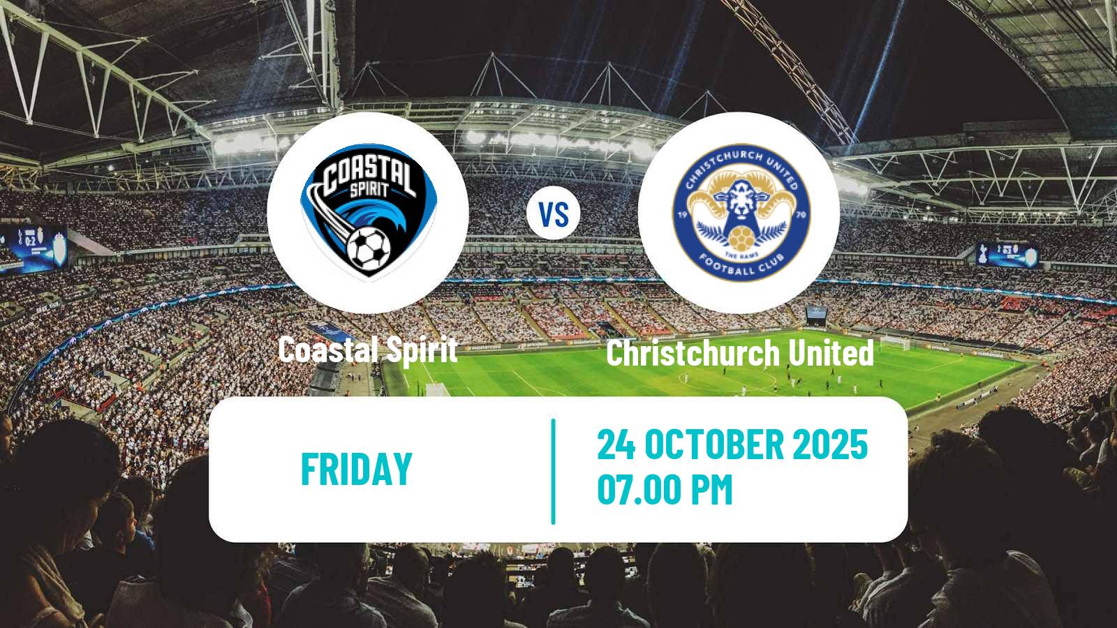 Football New Zealand National League Coastal Spirit - Christchurch United