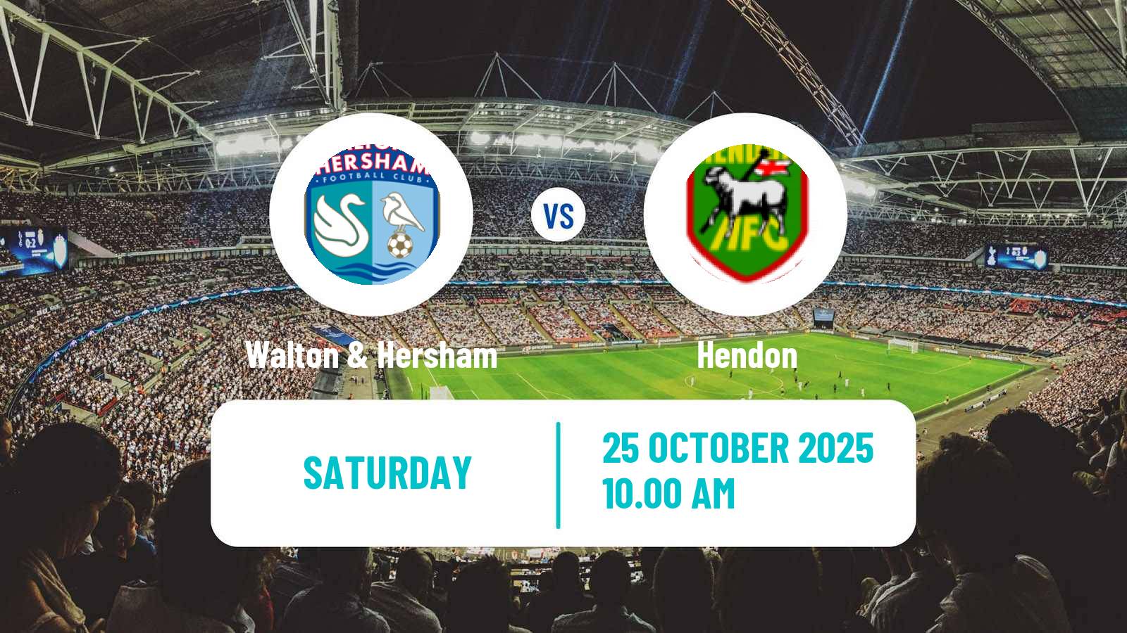 Football English FA Trophy Walton & Hersham - Hendon