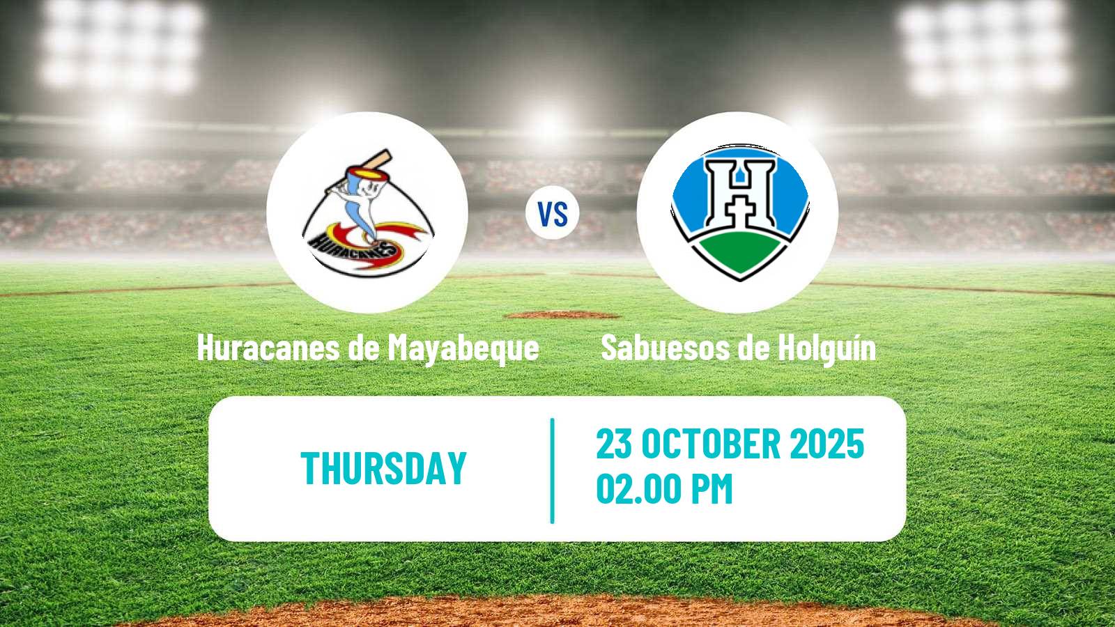 Baseball Cuba Serie Nacional Baseball Huracanes de Mayabeque - Sabuesos de Holguín