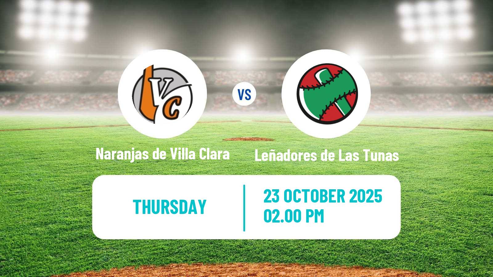 Baseball Cuba Serie Nacional Baseball Naranjas de Villa Clara - Leñadores de Las Tunas