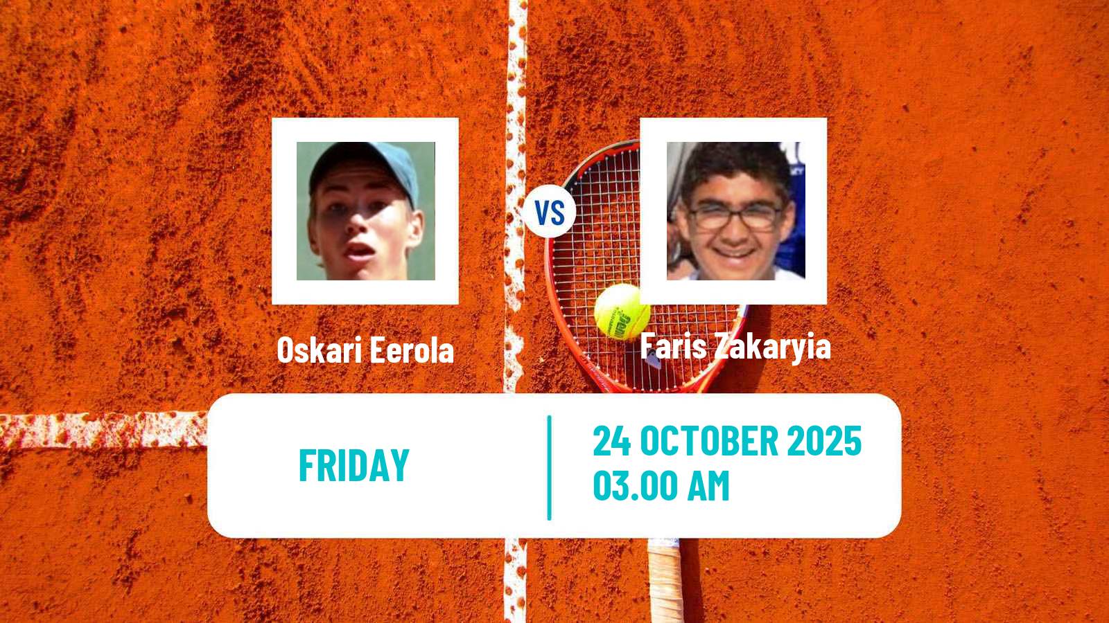 Tennis ITF M15 Sharm Elsheikh 14 Men Oskari Eerola - Faris Zakaryia