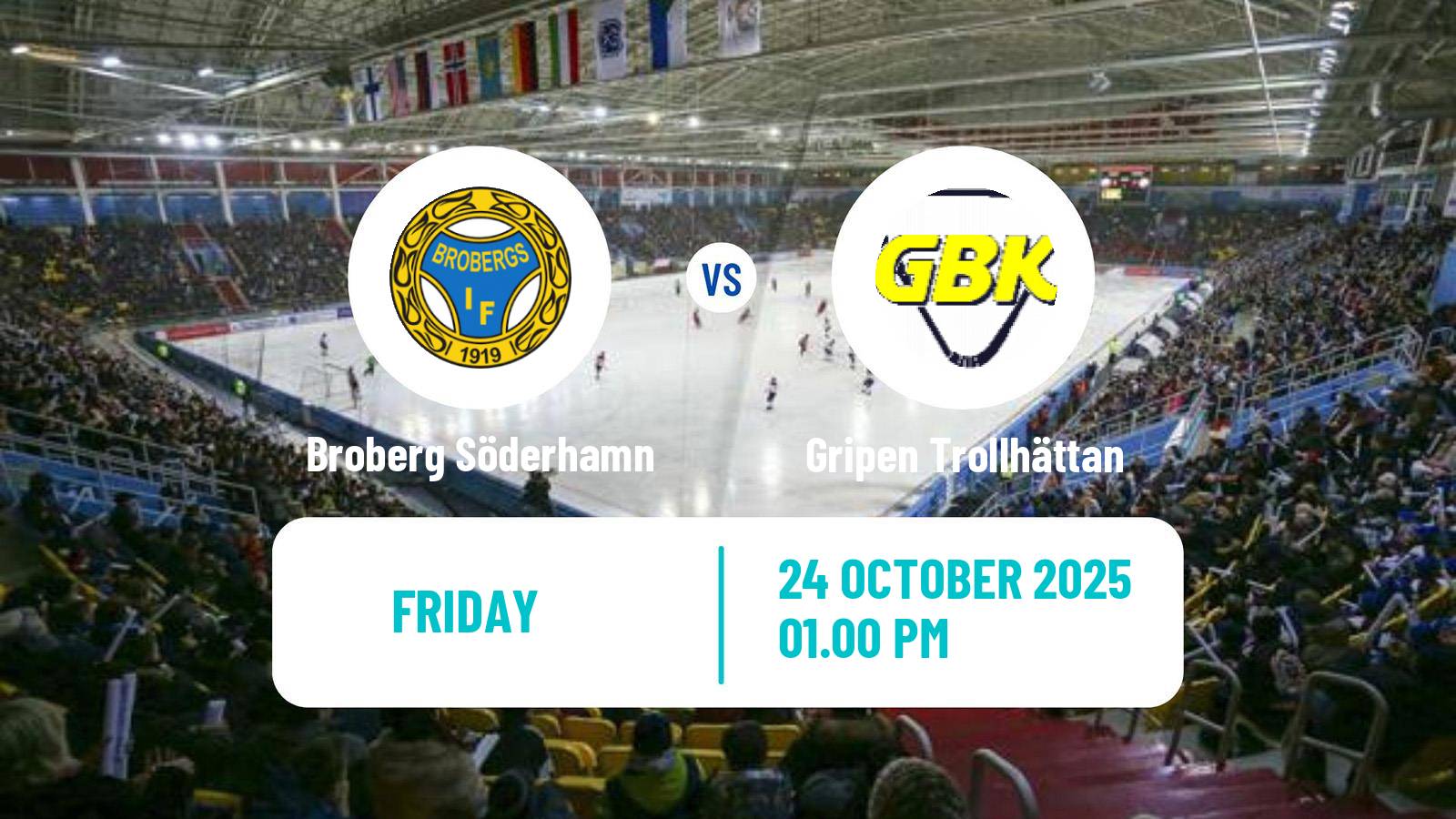 Bandy Swedish Elitserien Bandy Broberg Söderhamn - Gripen Trollhättan