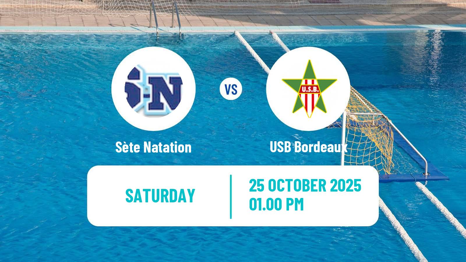 Water polo French Elite Championnat Water Polo Sète Natation - Bordeaux