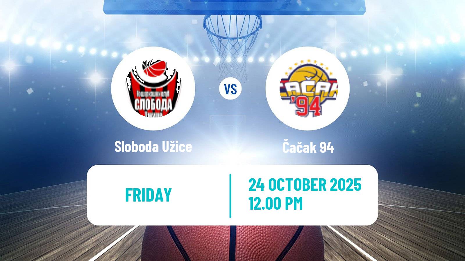 Basketball Serbian First League Basketball Sloboda Užice - Čačak 94