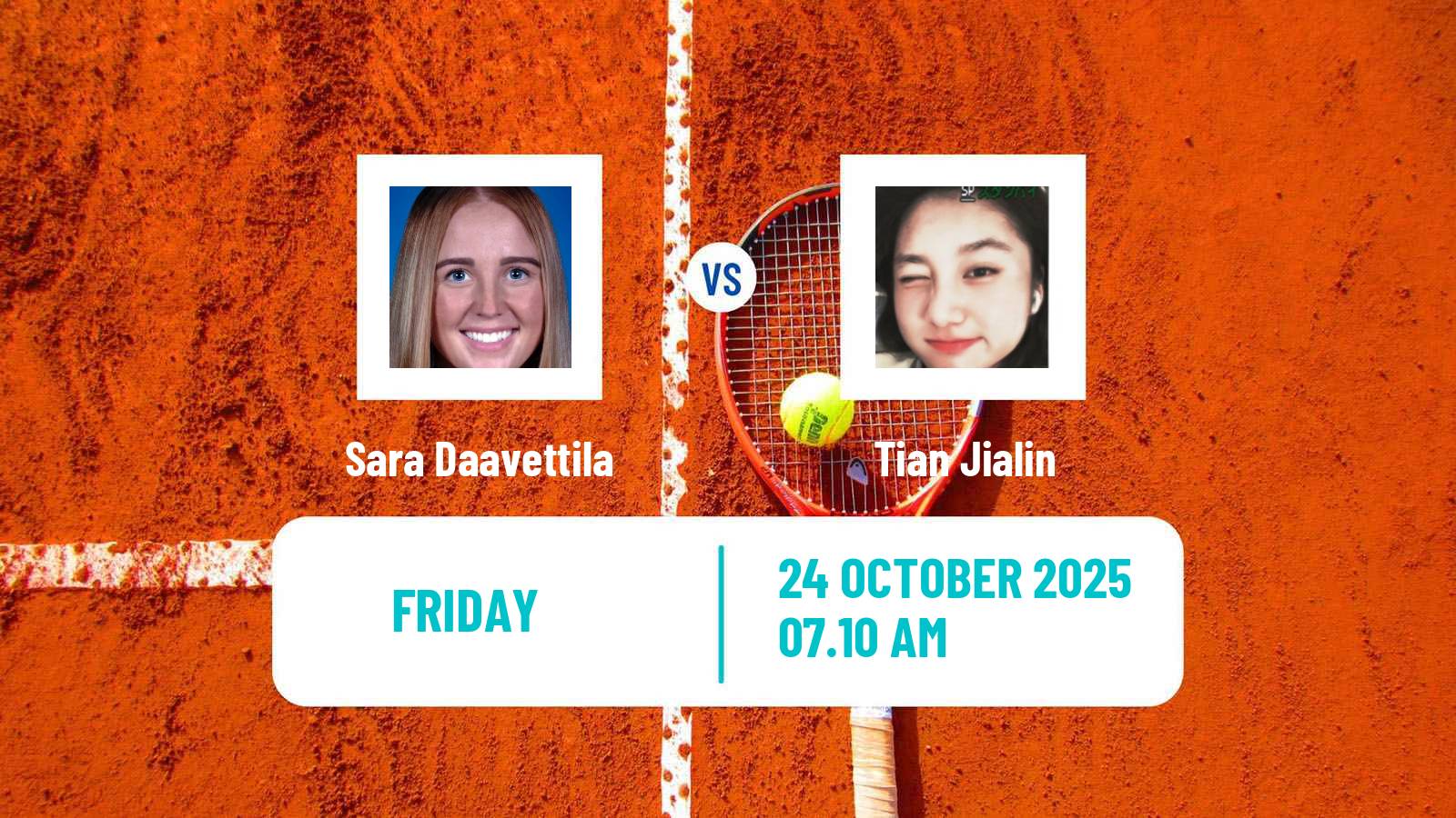 Tennis ITF W35 Lagos Women Sara Daavettila - Tian Jialin