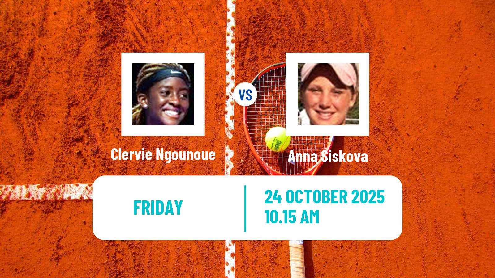 Tennis ITF W75 Poitiers Women Clervie Ngounoue - Anna Siskova
